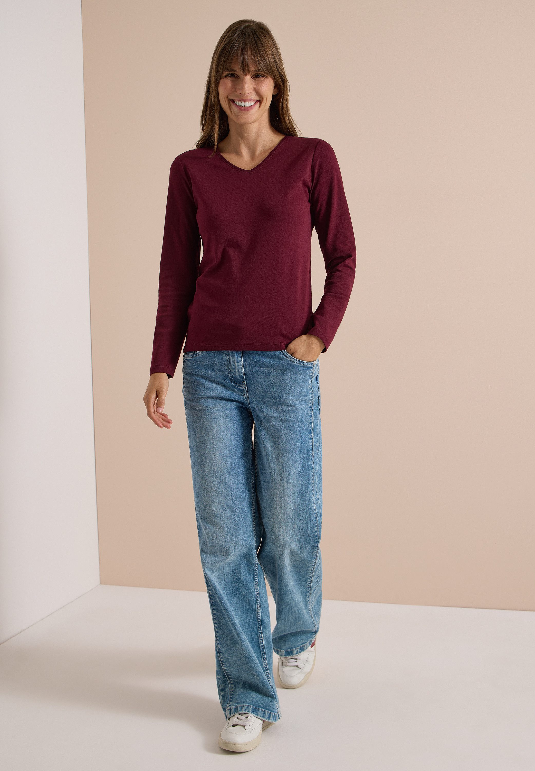 CECIL Langarmshirt aus reiner Baumwolle – Bild 3 von 5