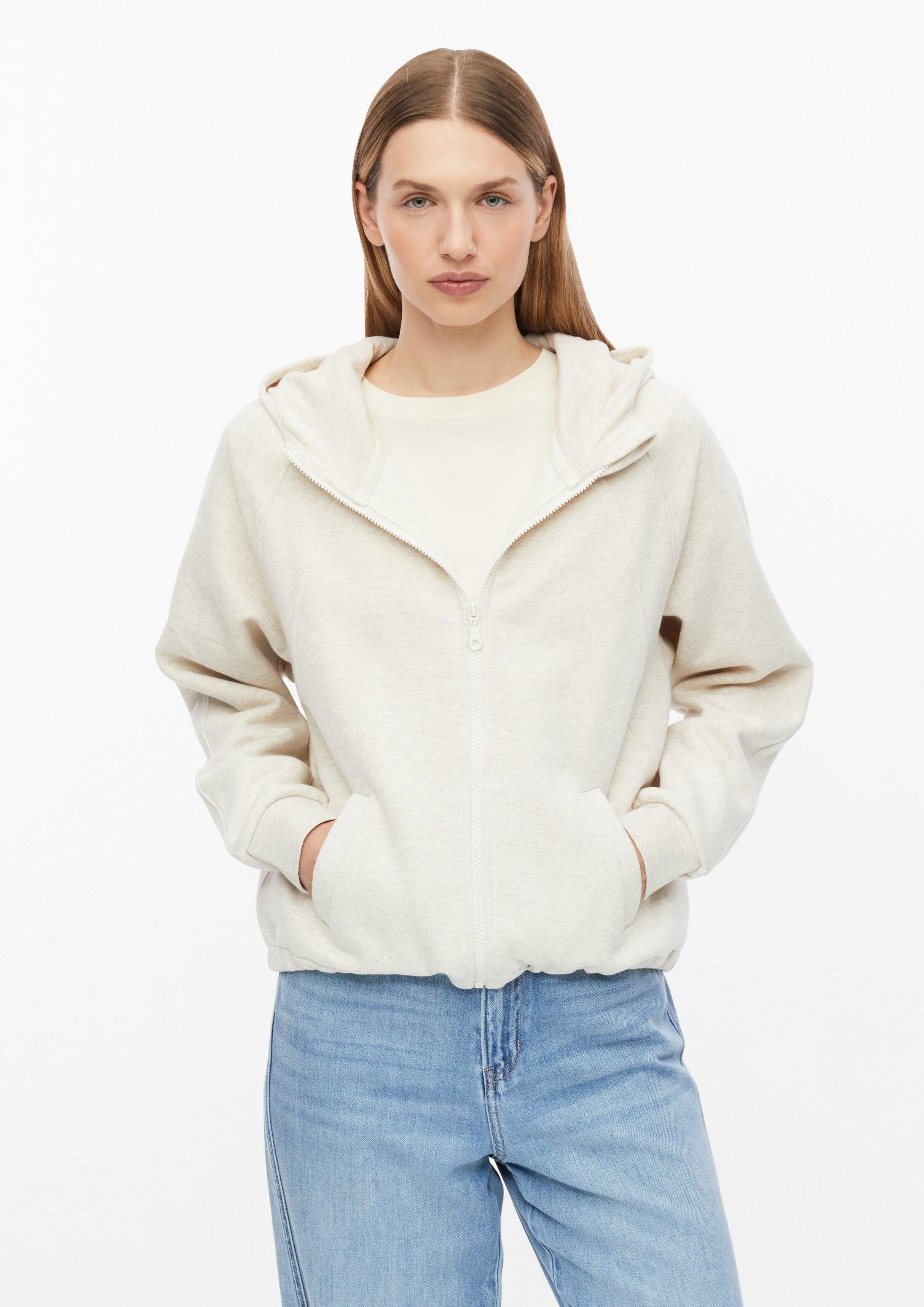 s.Oliver Sweatjacke Sweatshirt Jacke Weiche Sweatshirt-Jacke in Oversize