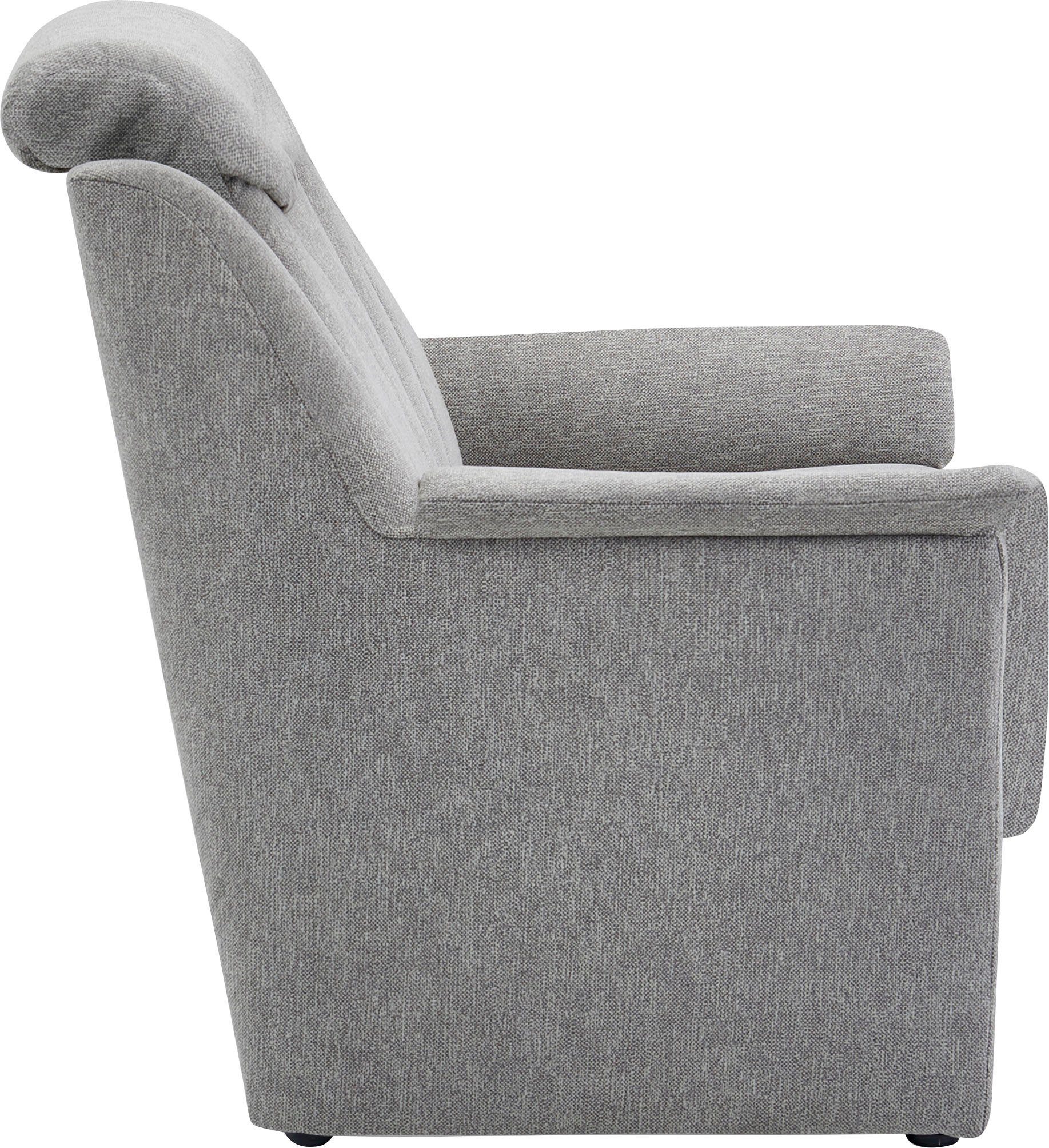 Lugano, 3-Sitzer Sessel in BECK (Set, Kopfteilverstellung, Sitzhöhe 2x 3-tlg), Polstergarnitur 49 und VILLA cm,