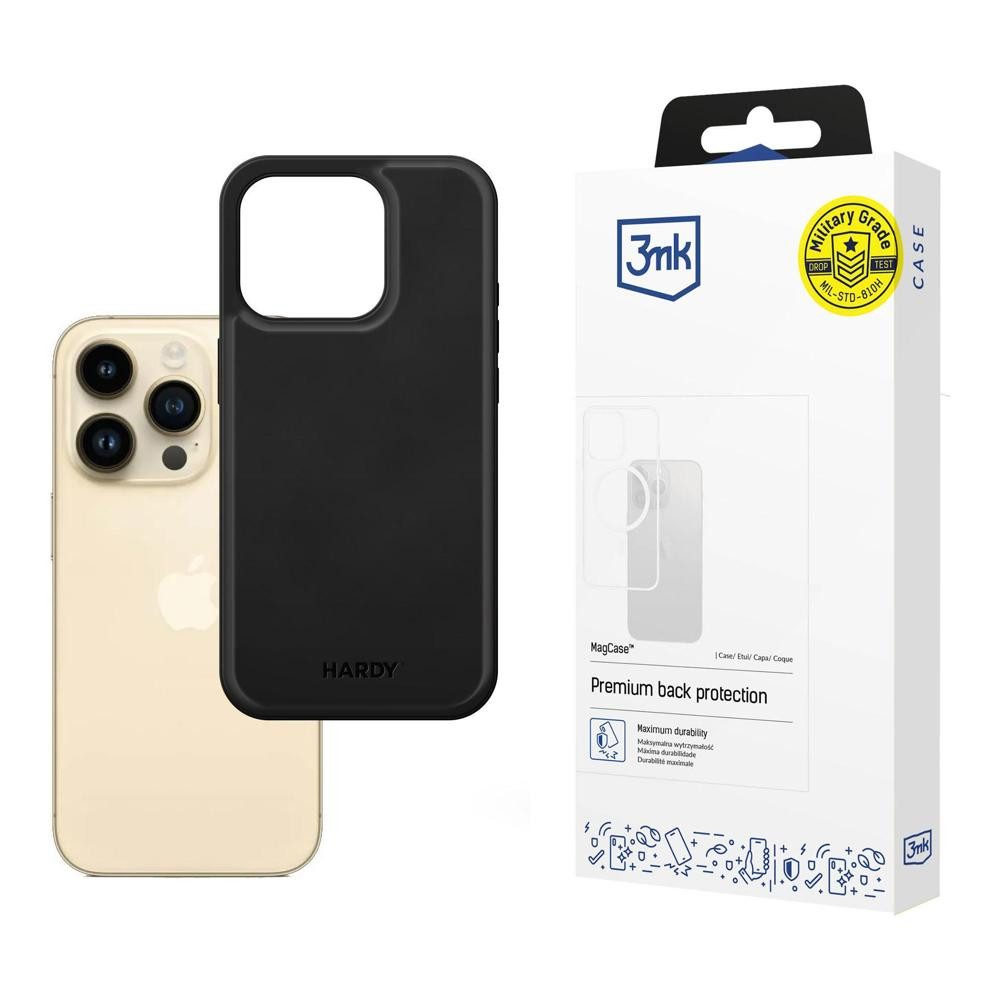 3MK Smartphone-Hülle Handyhülle Schutzcover Backcover, MagSafe, Military Grade, Seidenleder, Mikrofaser