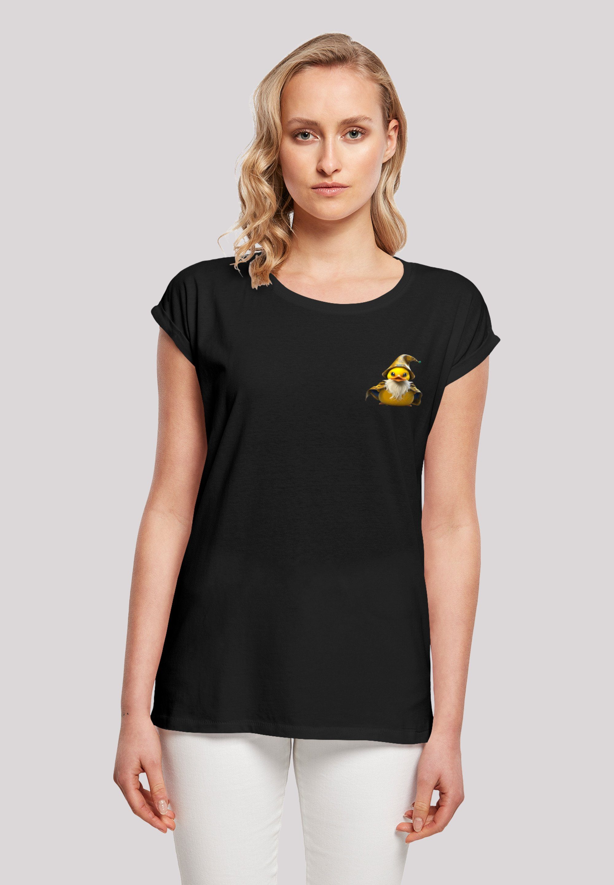 T-Shirt Duck Print Rubber Sleeve Wizard Short F4NT4STIC