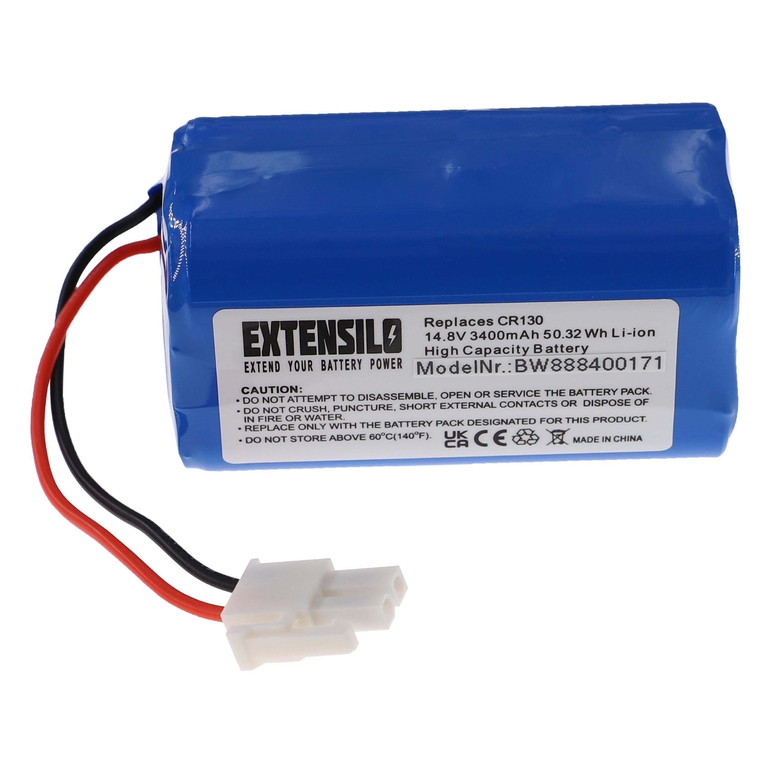 Extensilo kompatibel mit Dibea D960, V870, GT200, GT9, V780, V750, V780s Staubsauger-Akku Li-Ion 3400 mAh (14,8 V)