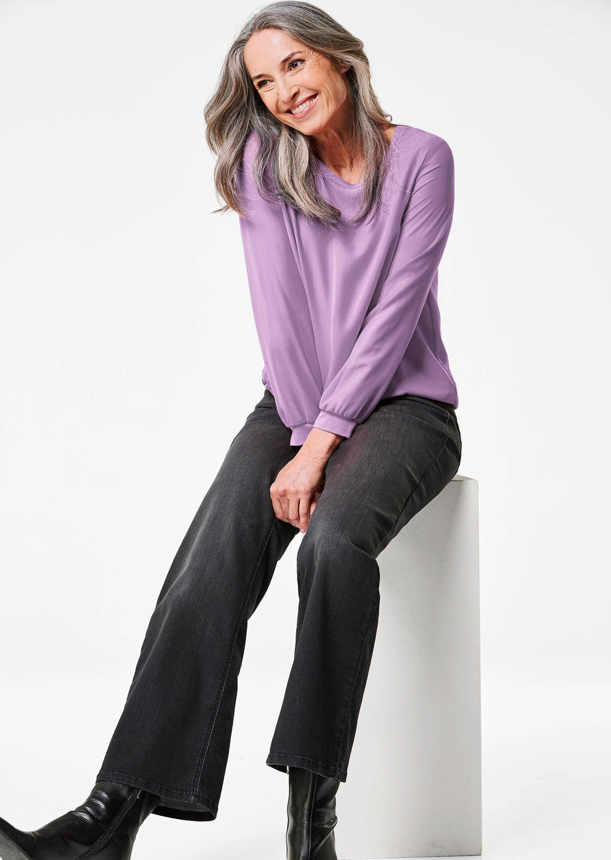 GOLDNER Klassische Bluse Schlupfbluse