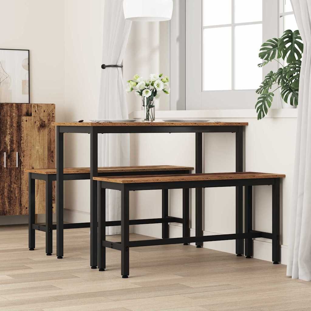 vidaXL Essbank Esstischbank Altholz 100 x 32,5 x 48,5 cm (1-St)