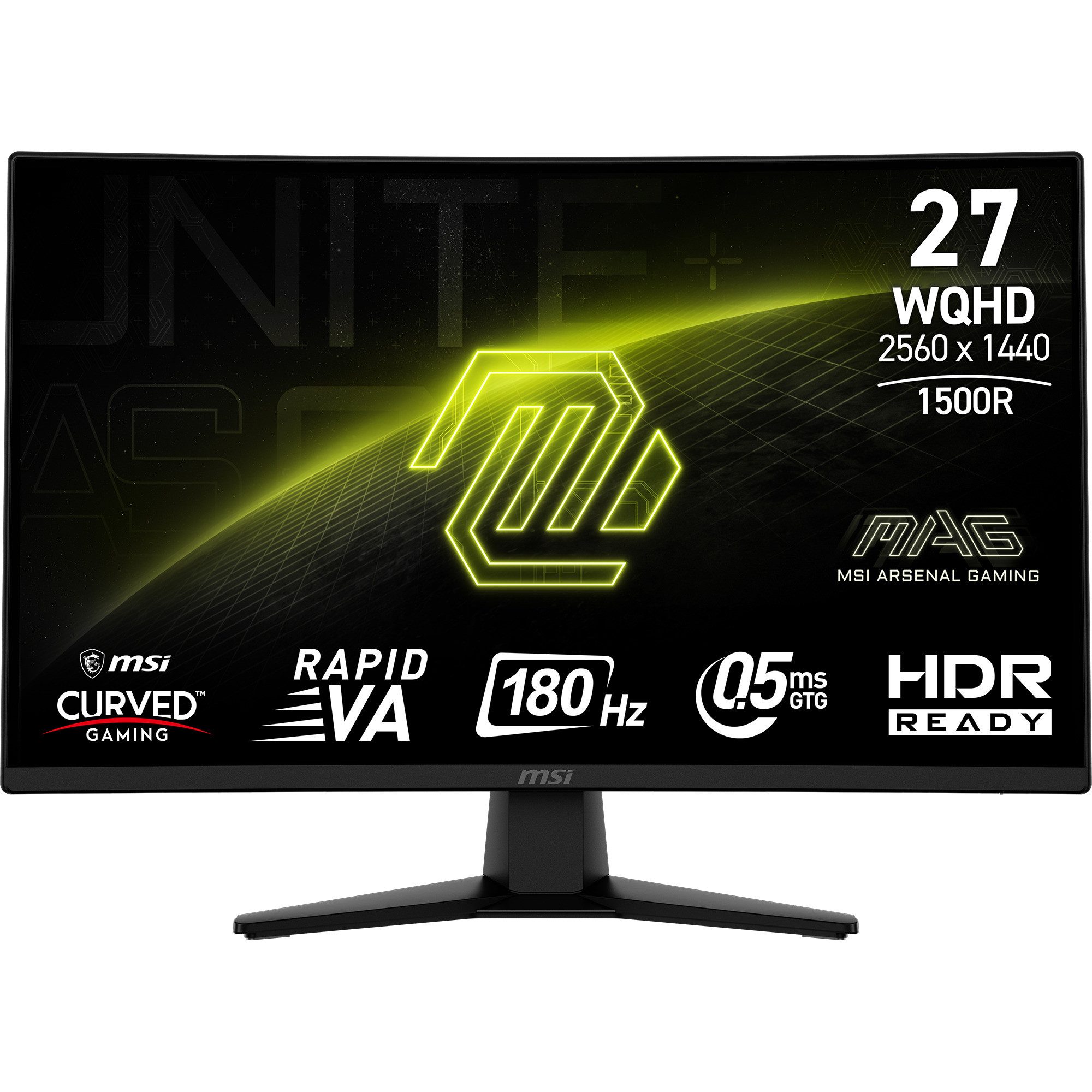 MSI MSI MAG 274CQFDE, Gaming-Monitor, (WQHD, Rapid-VA, TFT-Monitor (2560 x 1440 px, 0.5 ms Reaktionszeit)
