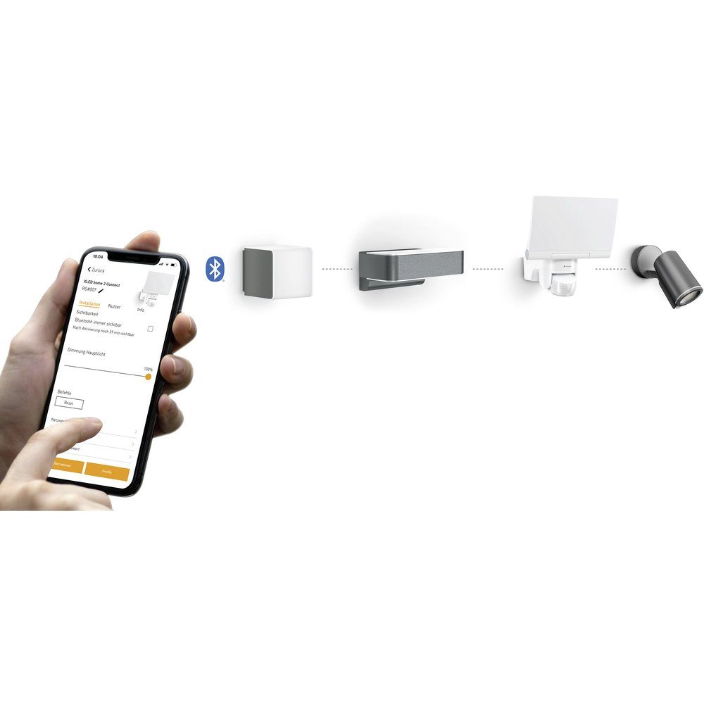 steinel LED Flutlichtstrahler Steinel XLED home 2 SC weiß 065454 LED-Außenstrahler mit Bewegungsmeld