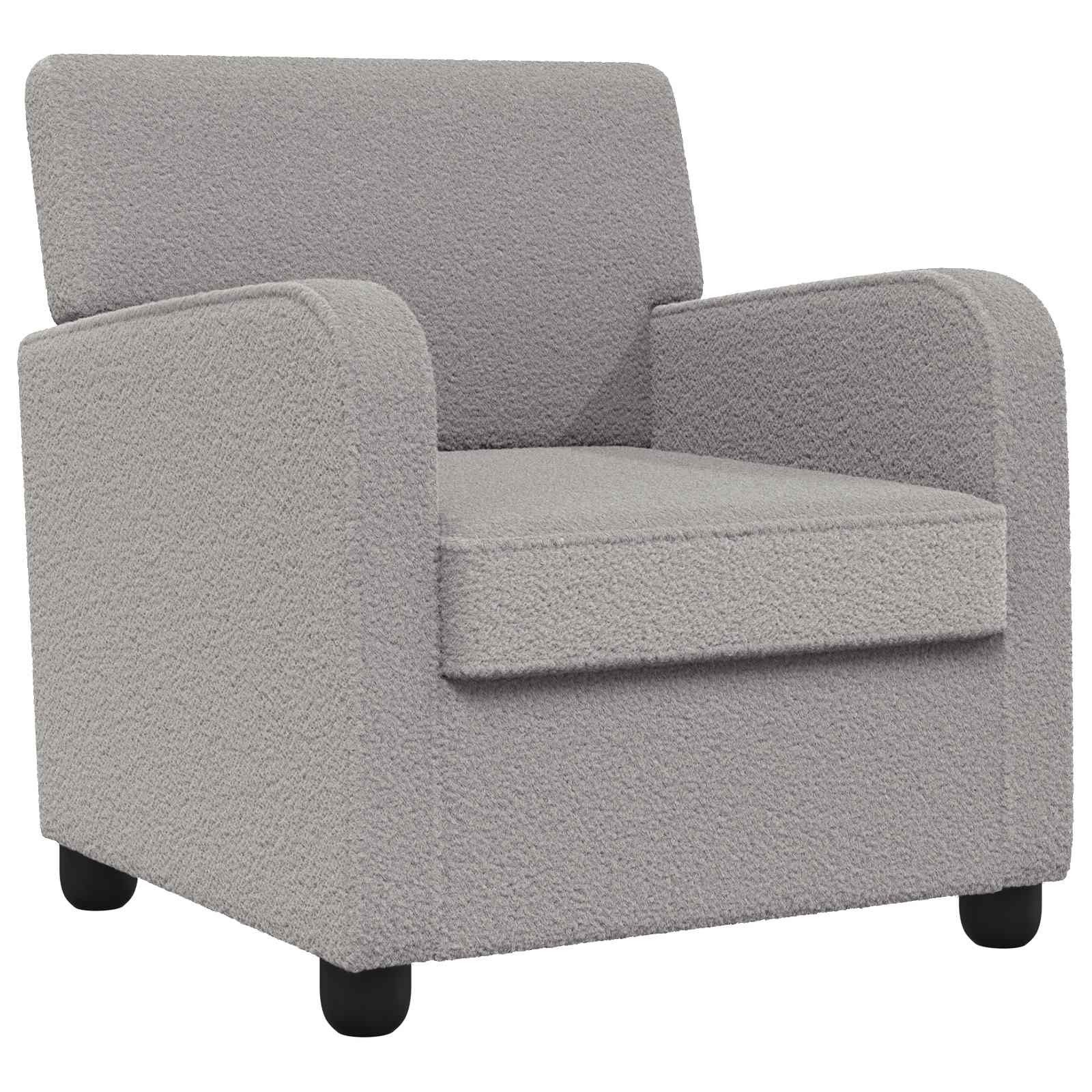 vidaXL Sessel Sessel Hellgrau Lammfell-Imitat (1-St)