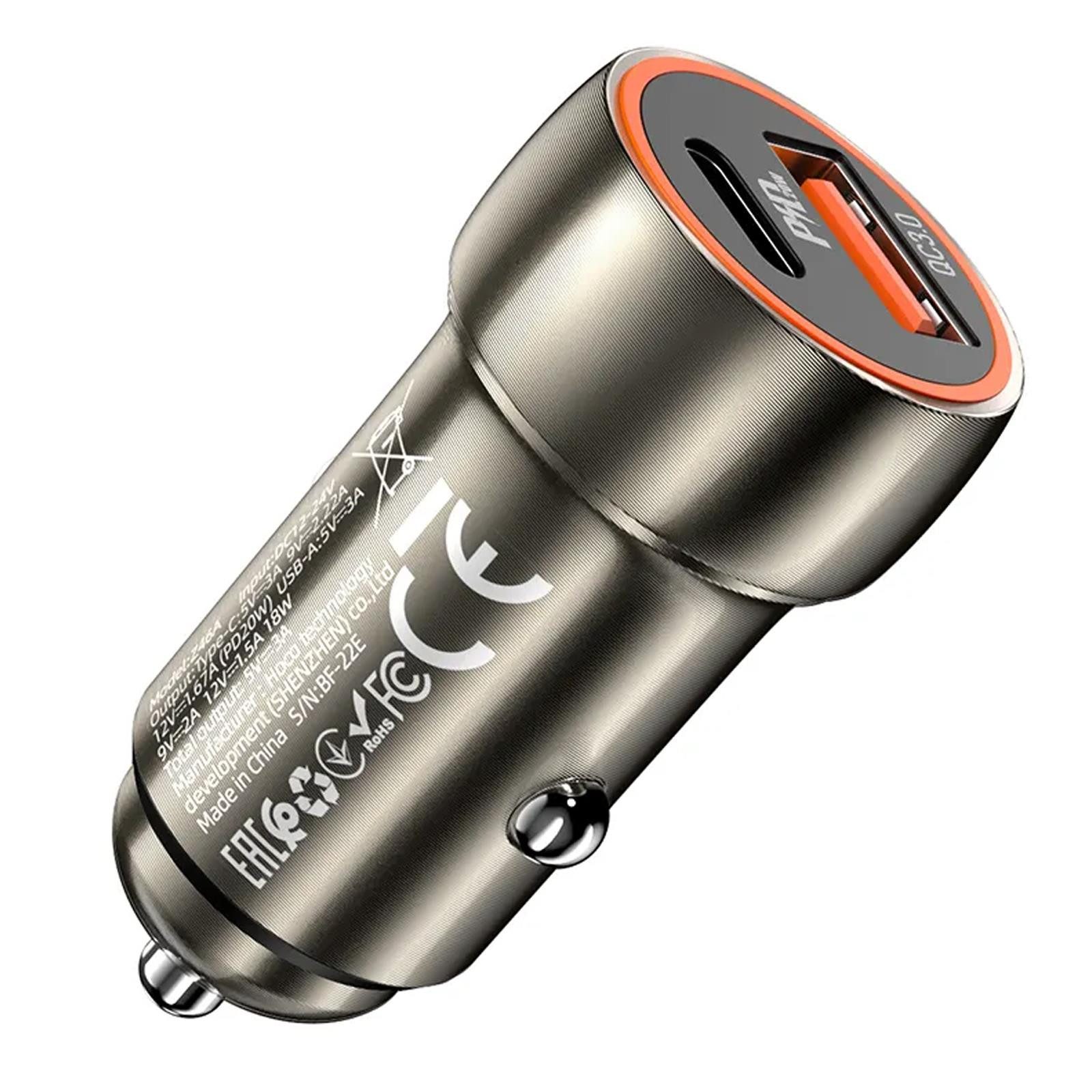 hoco. Z46A Solo Smartphone-Ladegerät (3000 mA, KFZ Dual USB Lade Stecker Zigarettenanzünder Charger)