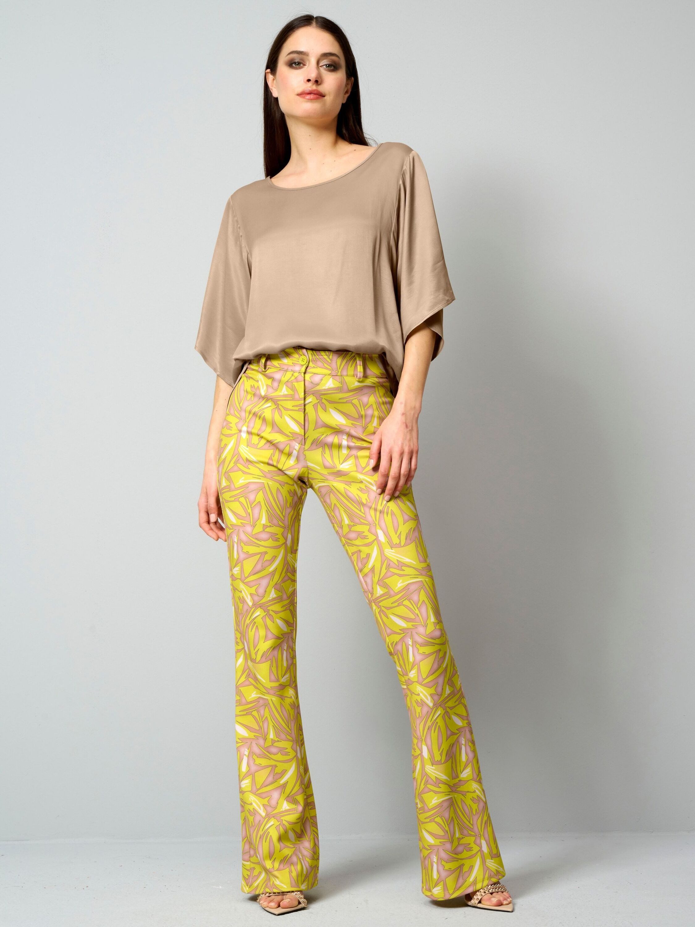 Alba Moda Stoffhose Hose mit grafischem Print