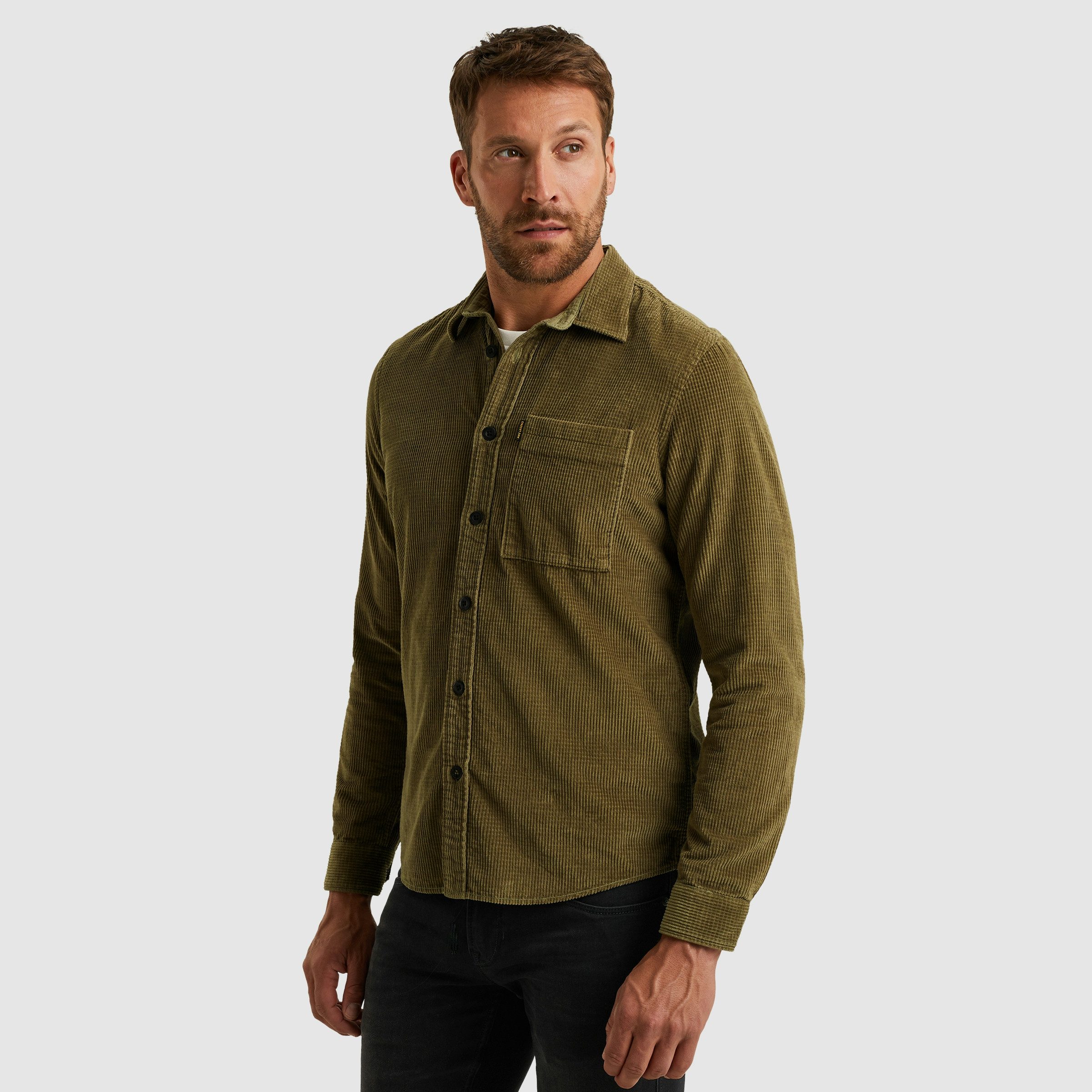 PME LEGEND Langarmhemd aus softem Cord, günstig online kaufen