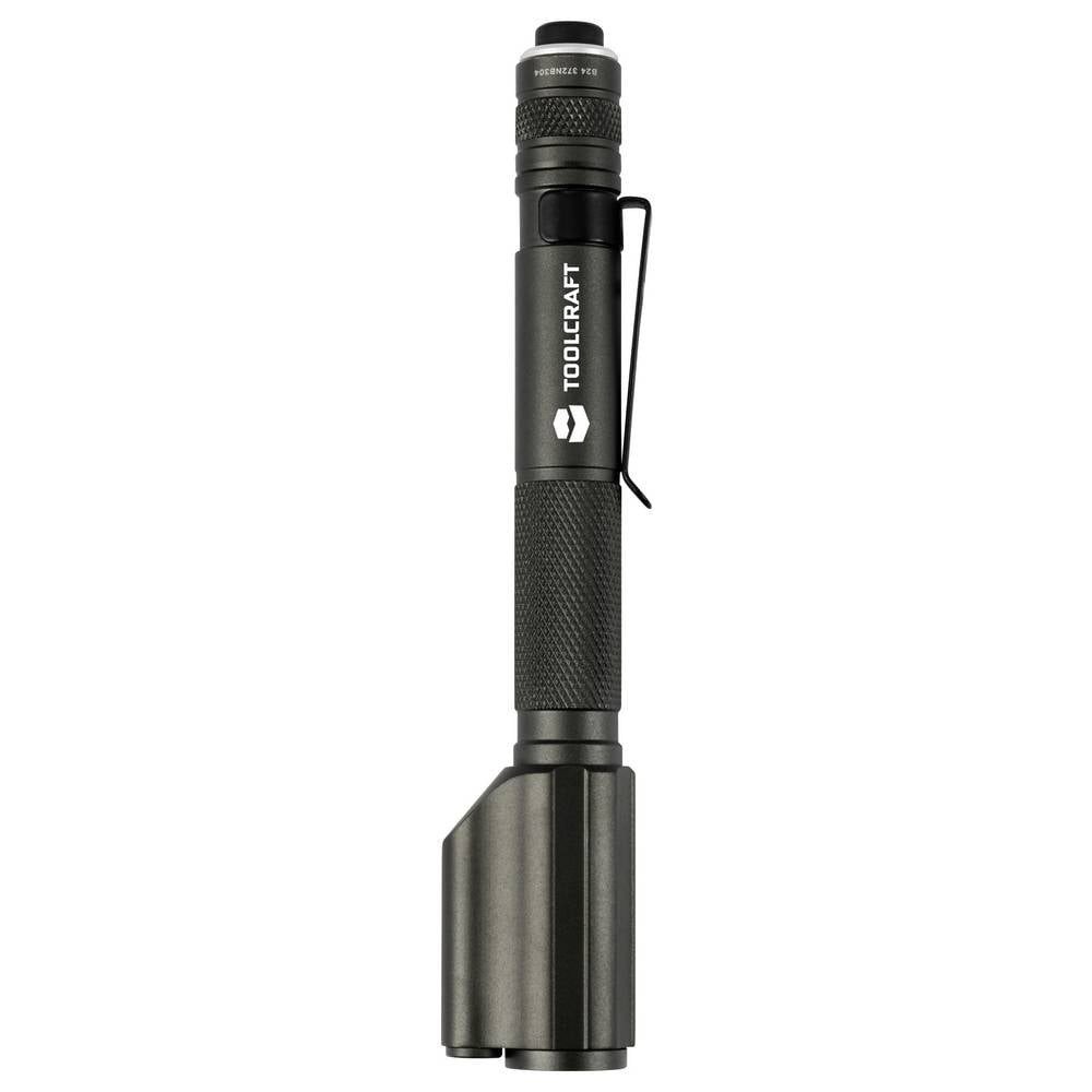 TOOLCRAFT LED Taschenlampe Penlight mit roter Laserpointer mit Gürtelclip batteriebetrieben 150, mit Gürtelclip