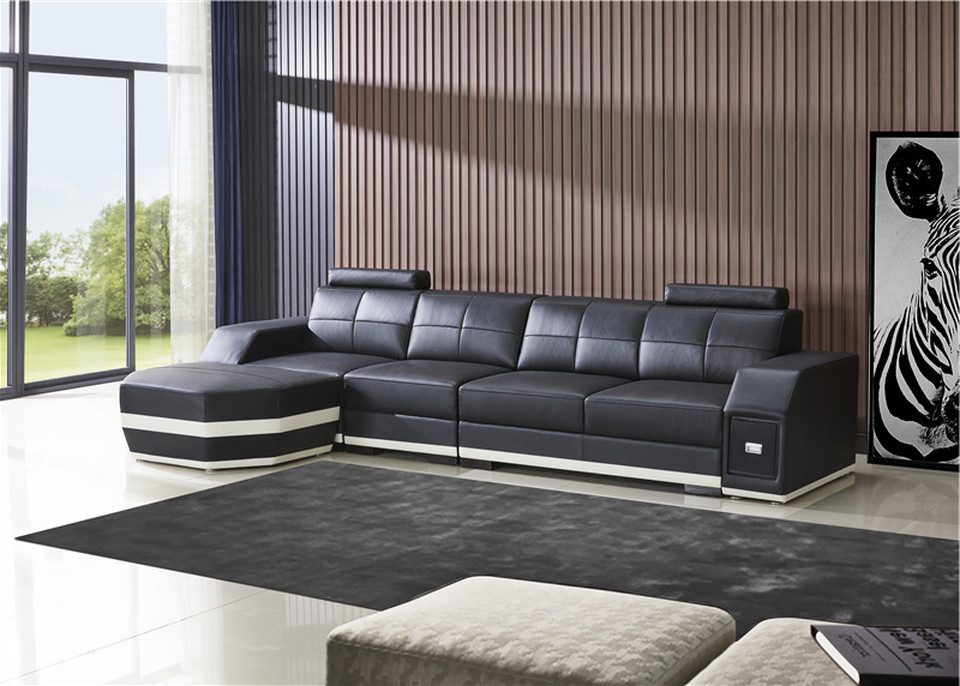 Xlmoebel Ecksofa Moderne L-förmige Wohnlandschaft aus hochwertigem Leder, 1 Teile, Hergestellt in Europa