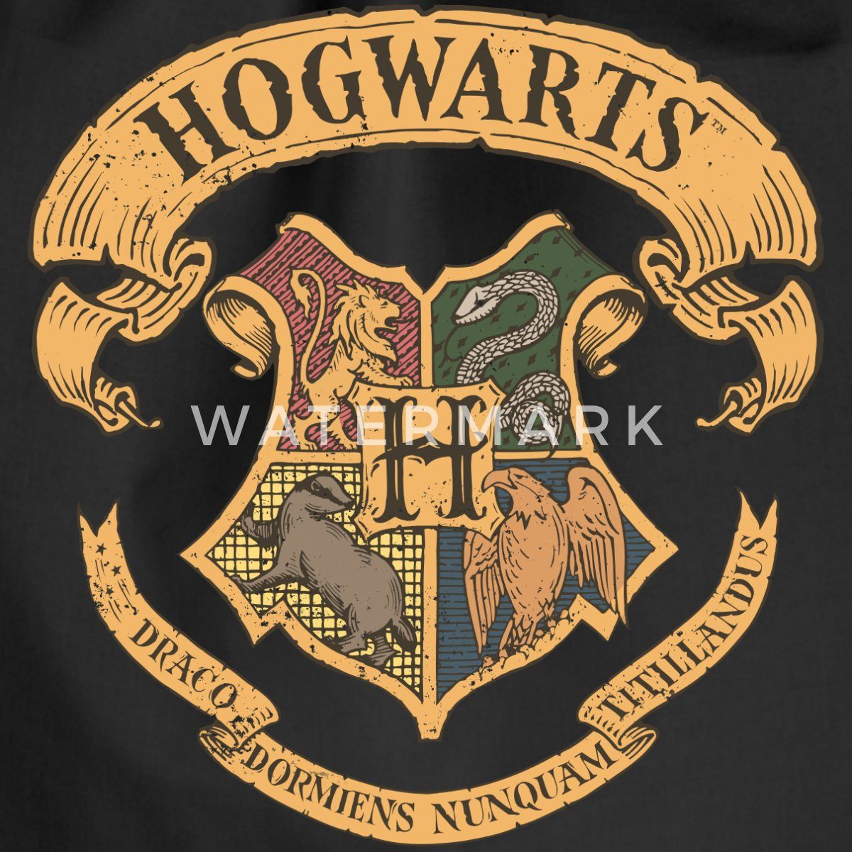 Spreadshirt Turnbeutel Harry Potter Hogwarts Wappen Turnbeutel (1-tlg)