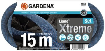 GARDENA Gartenschlauch Liano Xtreme 15 m - Gartenschlauch - dunkelgrau/orange