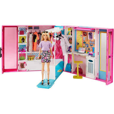 Mattel® Anziehpuppe »Barbie Traum Kleiderschrank ausklappbar mit Puppe,«
