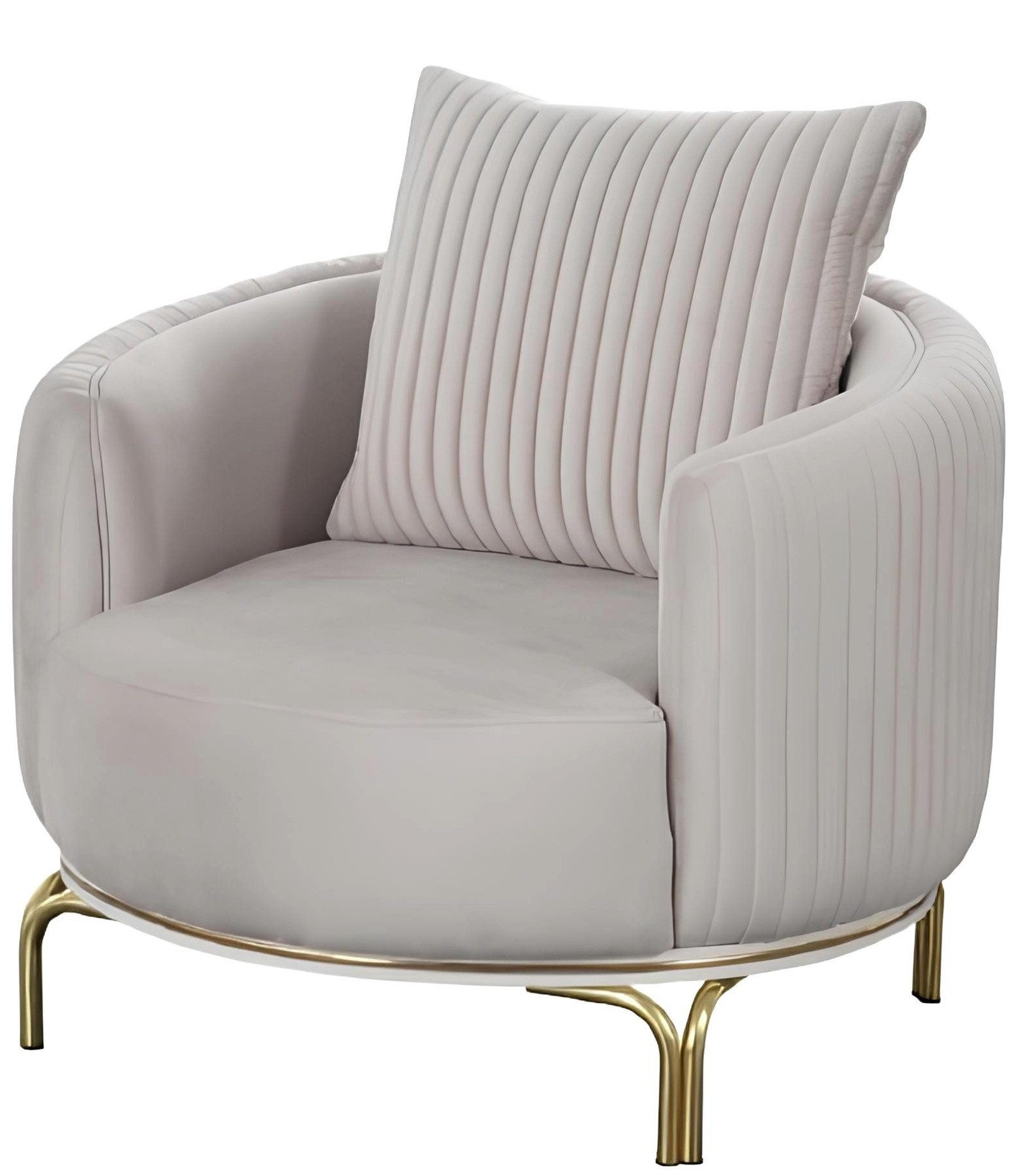 Xlmoebel Loungesessel Runder Sessel aus Designer-Textilstoff in edler Optik (Sessel), Hergestellt in Europa