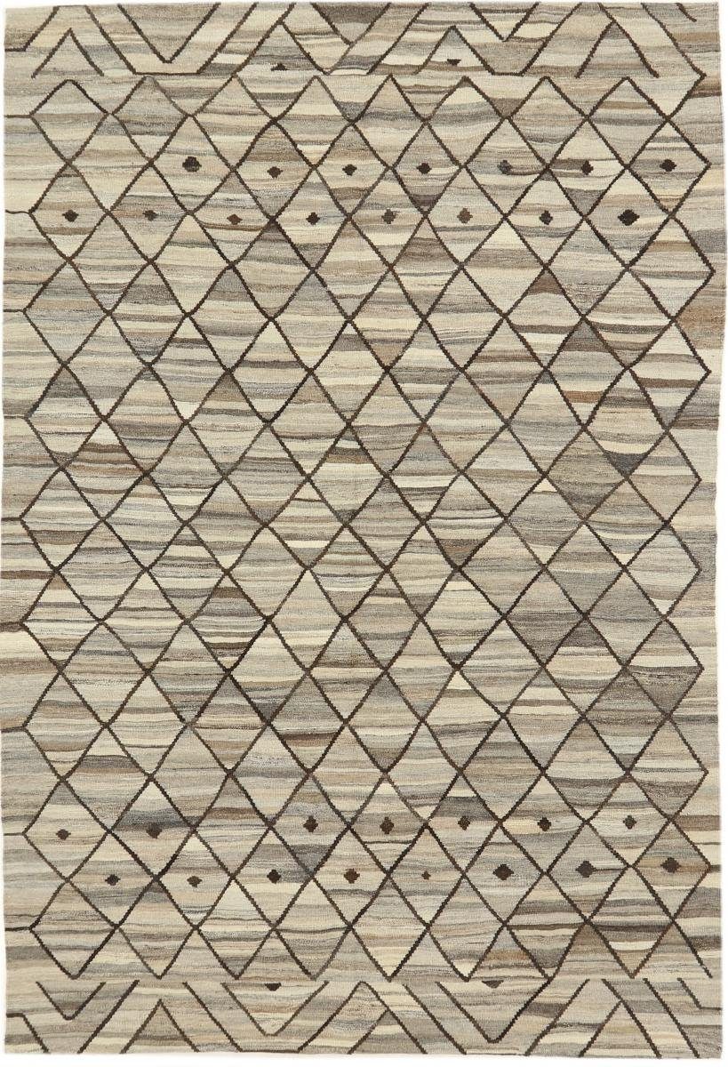 Orientteppich Kelim Berber Design 202x295 Handgewebter Moderner Orientteppich, Nain Trading, rechteckig, Höhe: 3 mm