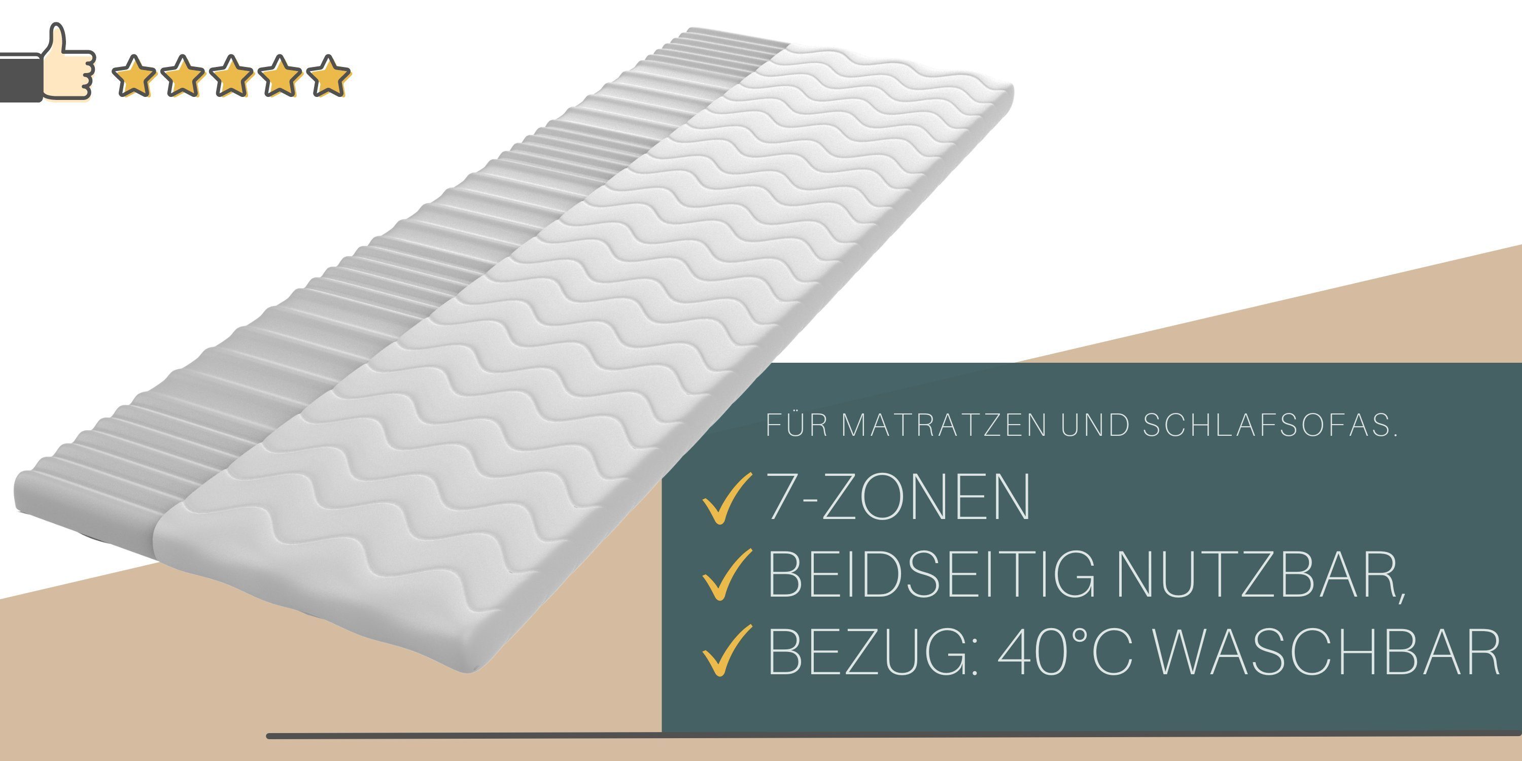 Möbel-Gerner, Topper 7-Zonen Matratzentopper H3 Matratzenauflage Matratzesc günstig online kaufen
