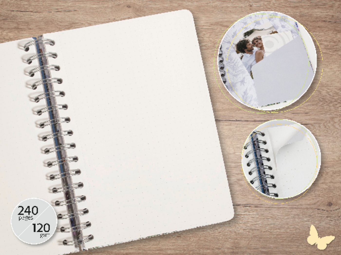 Thumbnail - Sigel Notizbuch SIGEL JN601 Spiral-Notizbuch Jolie - Sweet Dots - punktkariert (Dot-
