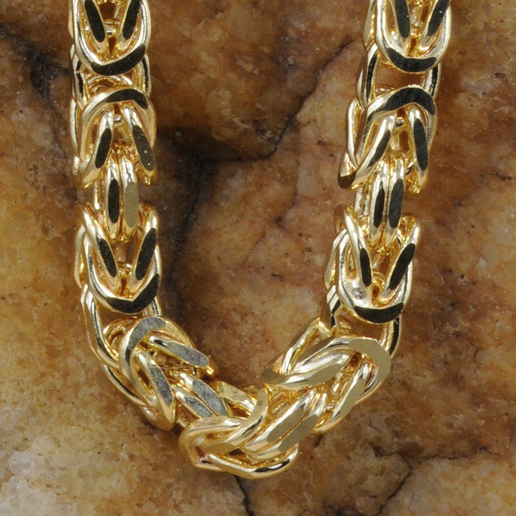 HOPLO Königskette 2,8 mm g Halskette Gold 14 Gold Made Goldkette - Königskette cm Germany hochwertige 55 (inkl. Schmuckbox), 585 massiv Karat 30 in