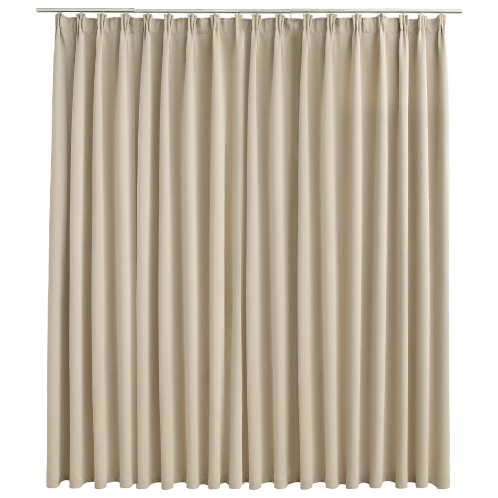 vidaXL Verdunkelungsvorhang, Verdunkelungsgardine mit Haken Beige günstig online kaufen