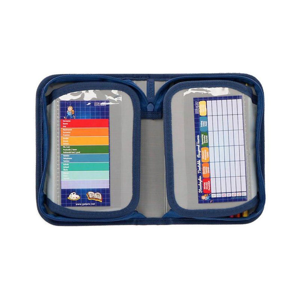 Spirit Federmäppchen Schüler-Etui Fussball 28 teilig 1-Zipper Mäppchen