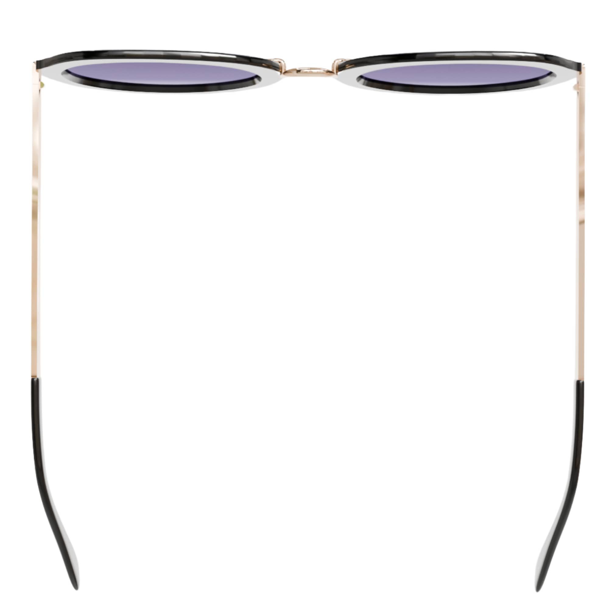 BEZLIT Eyewear Retrosonnenbrille Rundglas Designer Damen Sonnenbrille (1-St) mit schwarzen Linsen