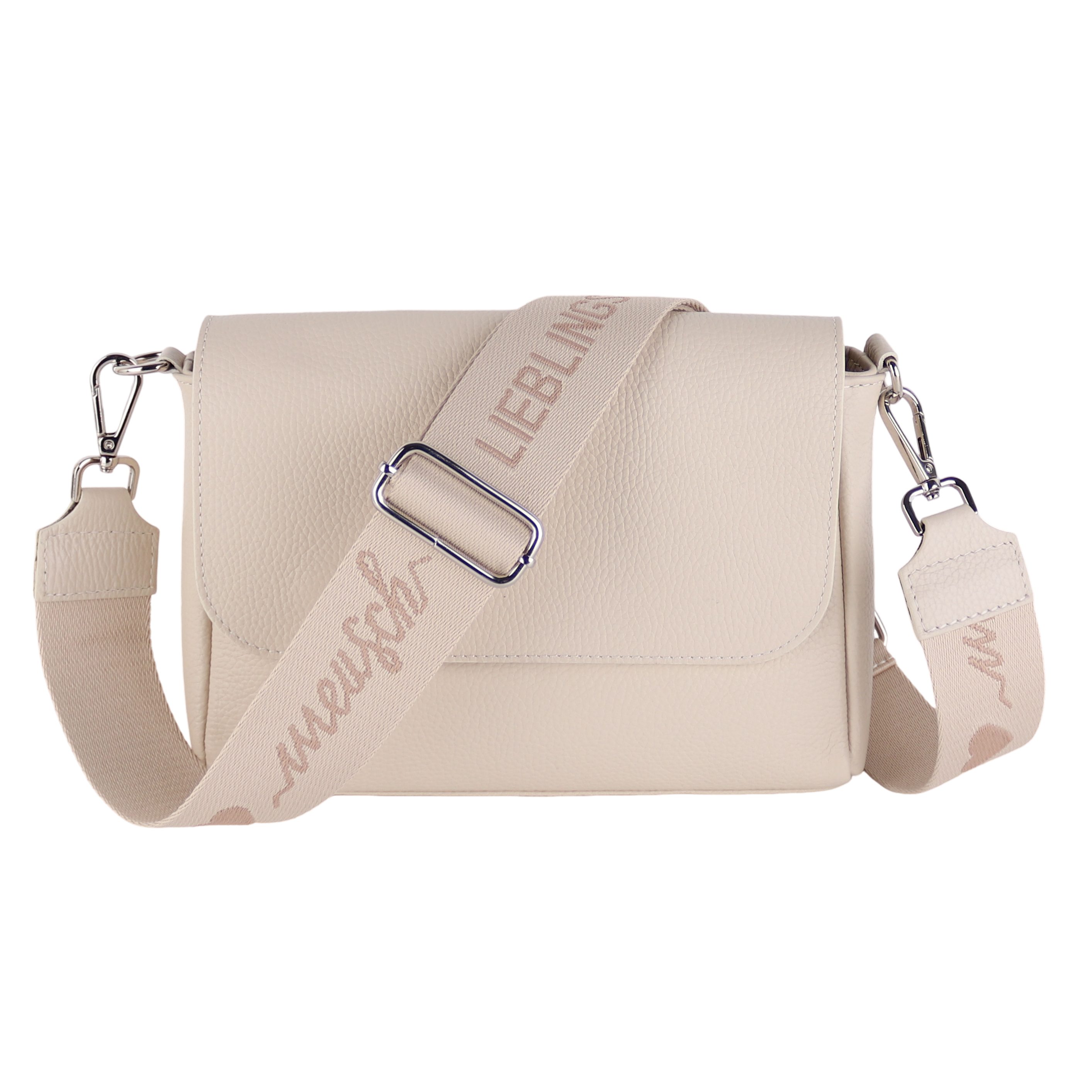 MIRROSI Umhängetasche Damen, Crossbody Bag, Echtleder Made in Italy (1 Tasche 2 Gurte oder Basic Version 1 Tasche 1 Gurt), 27x20x7cm (BXHXT) Mittelgroß