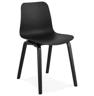 KADIMA DESIGN Esszimmerstuhl ARTIO Stuhl Plastic Polym Schwarz (black) 44,5 x