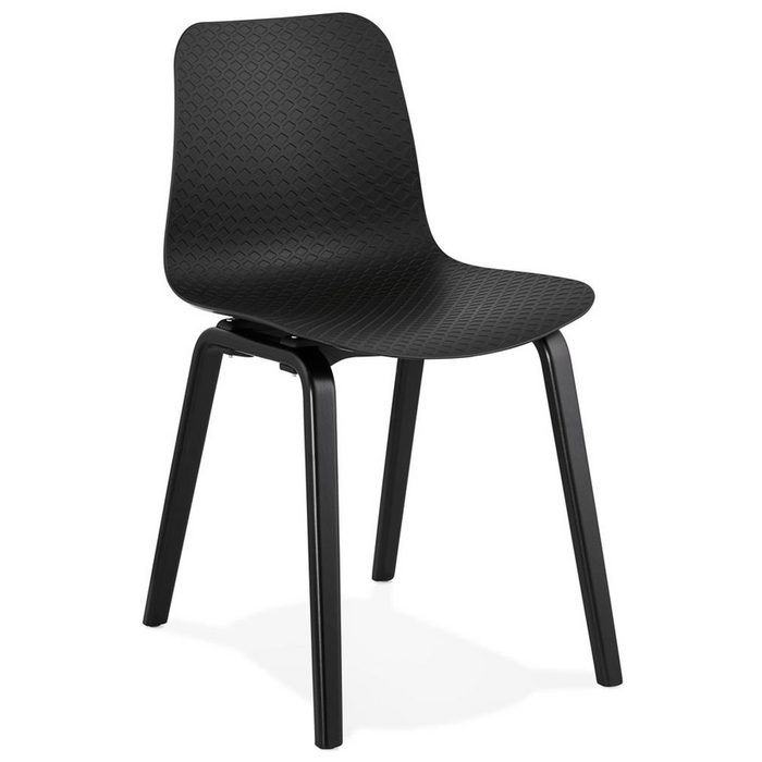 KADIMA DESIGN Esszimmerstuhl ARTIO Stuhl Plastic Polym Schwarz (black) 44 5 x