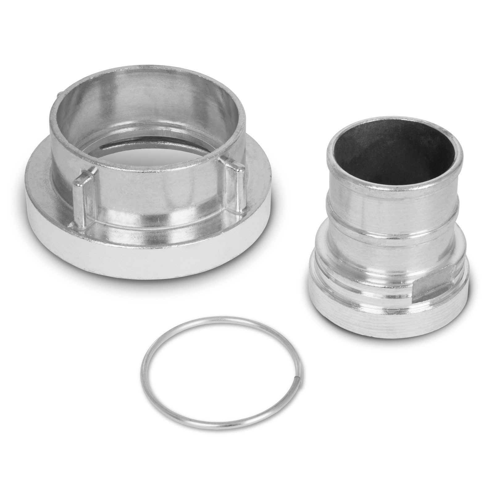 EBERTH Schlauchkupplung 2" Festkupplung und Saugkupplung im Set, Aluminium Kupplung mit Dichtung, Storz 52-C