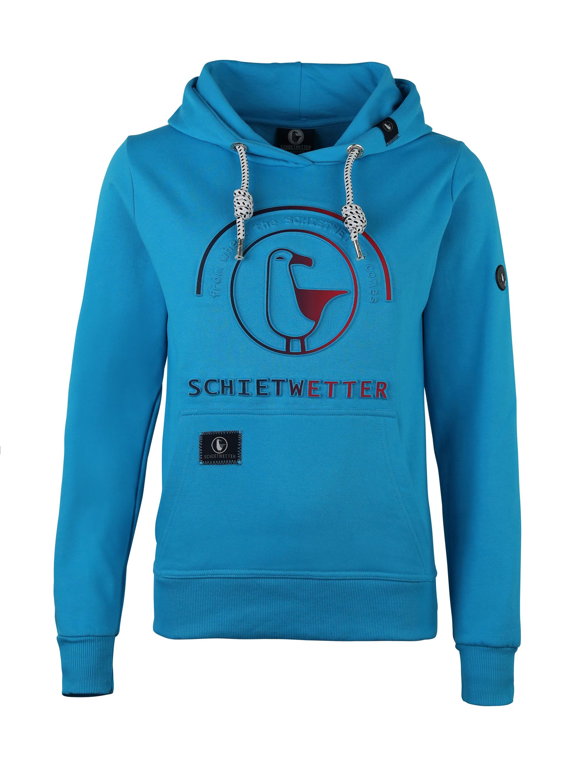SCHIETWETTER Kapuzenpullover Damen Hoodie Tamara modisch, 3D-Prägedruck, bequem mehr