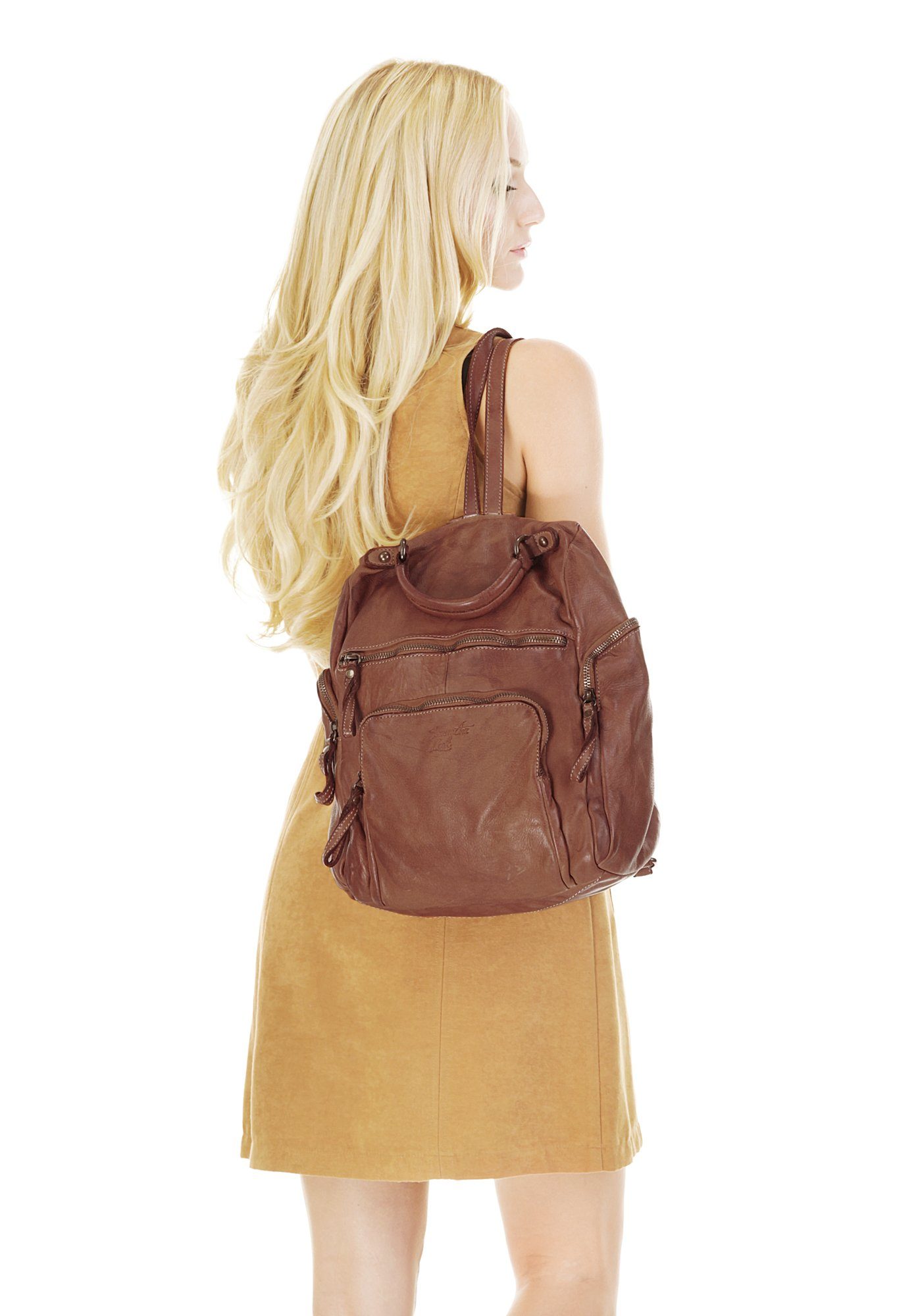 Samantha Look Cityrucksack, echt Leder, Made in Italy günstig online kaufen