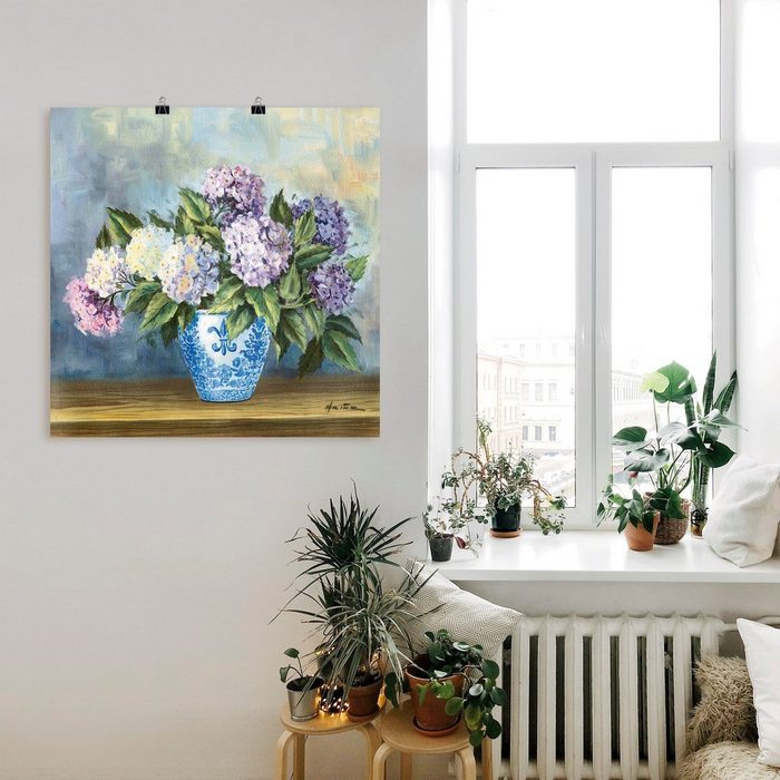 Artland Wandbild Hortensien Blumenbilder (1 St) als Alubild Leinwandbild Wandaufkleber oder Poster in versch. Größen ZR11284