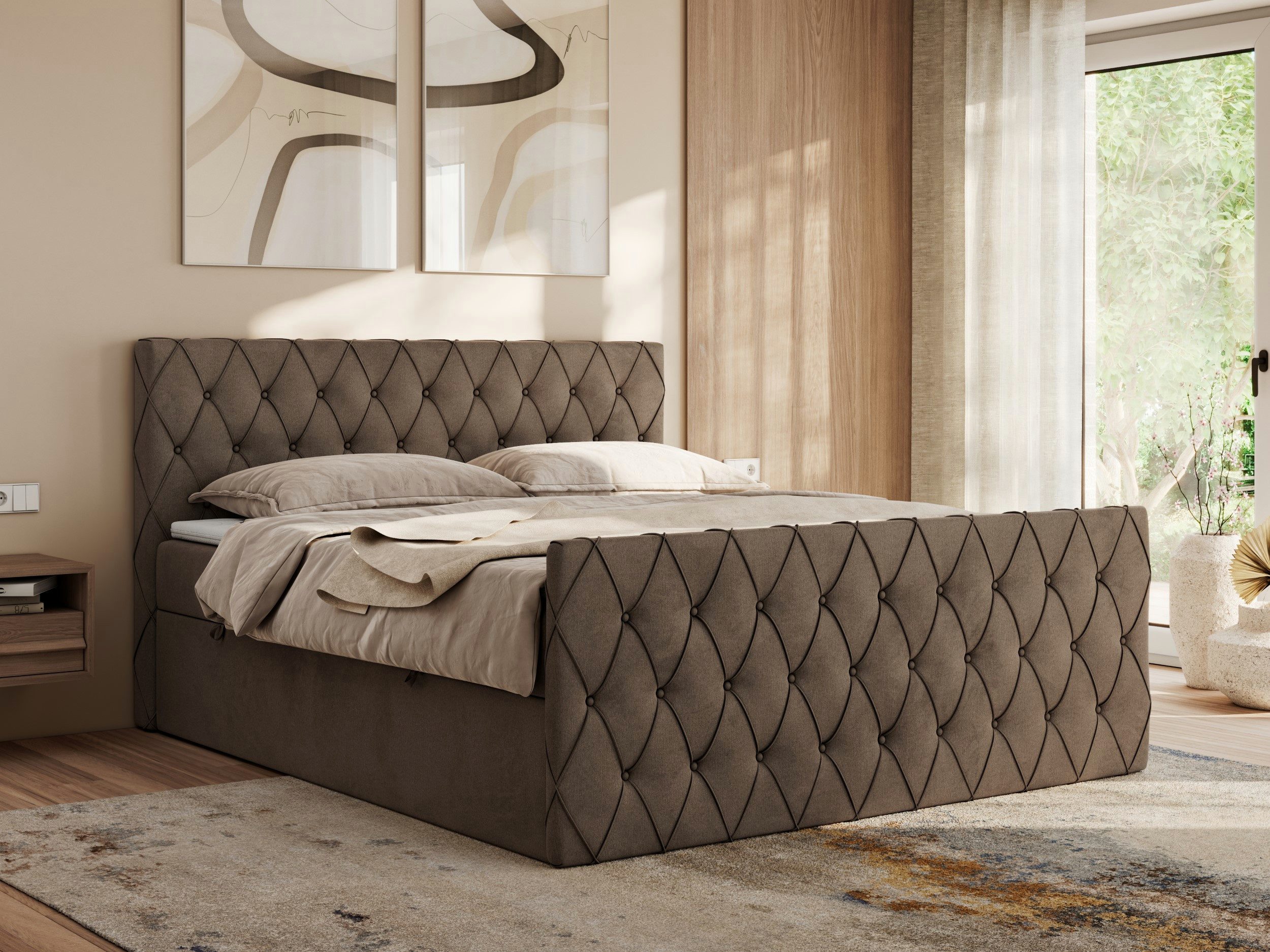 MKS MÖBEL Boxspringbett MIREN DUO (Set, günstig online kaufen