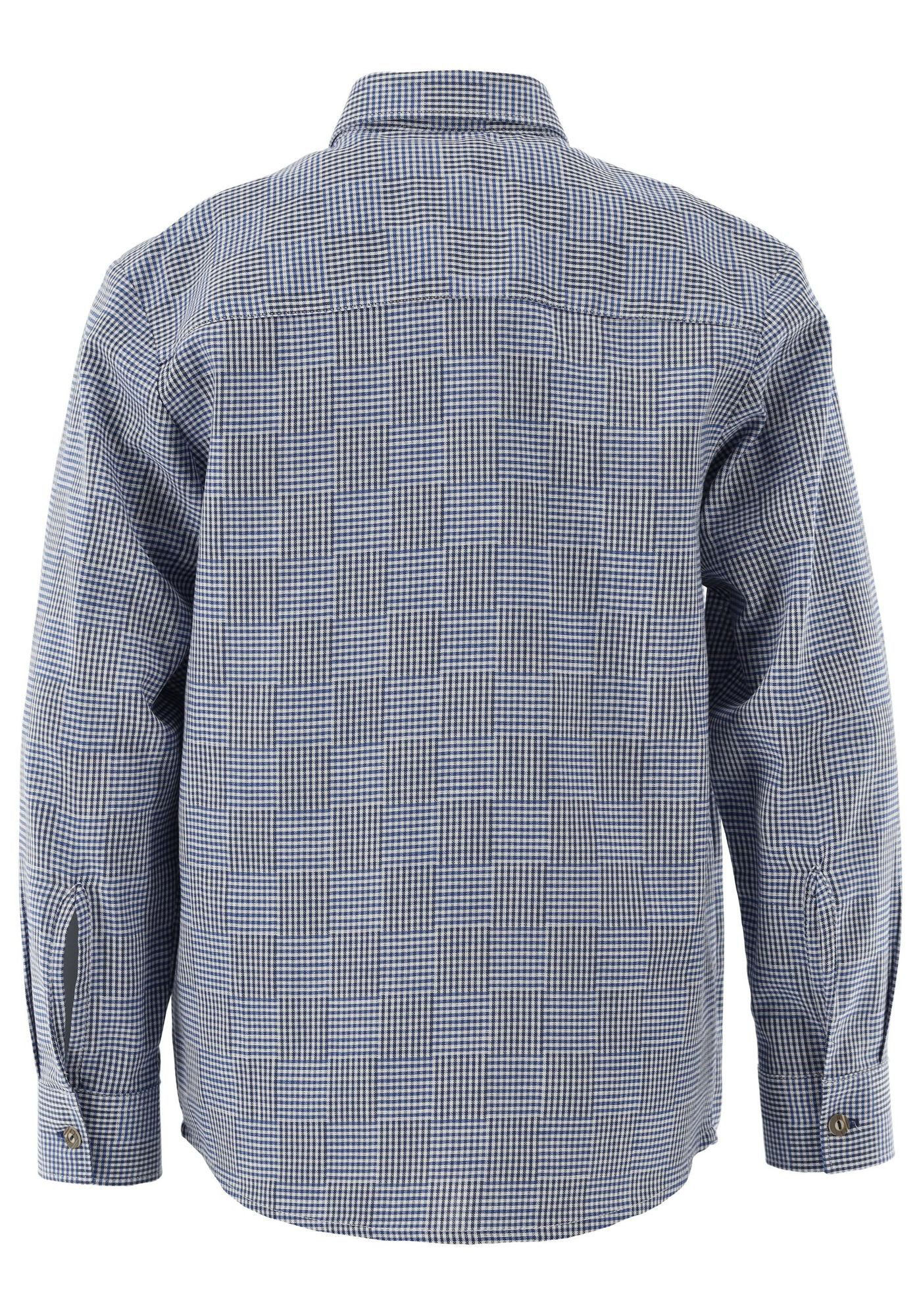 OS Trachten Trachtenhemd Noawad Jungen Langarmhemd mit Stehkragen