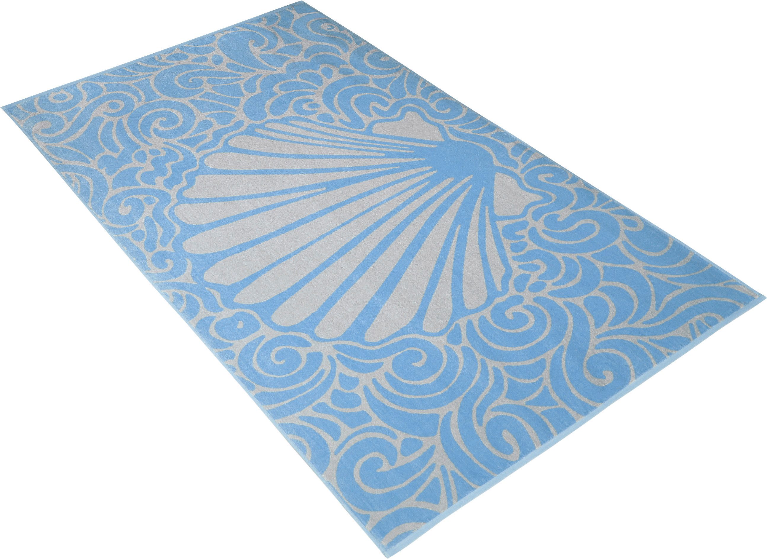 Vossen Strandtuch AQUA FLOW, Velours (1-St), im maritimen Design