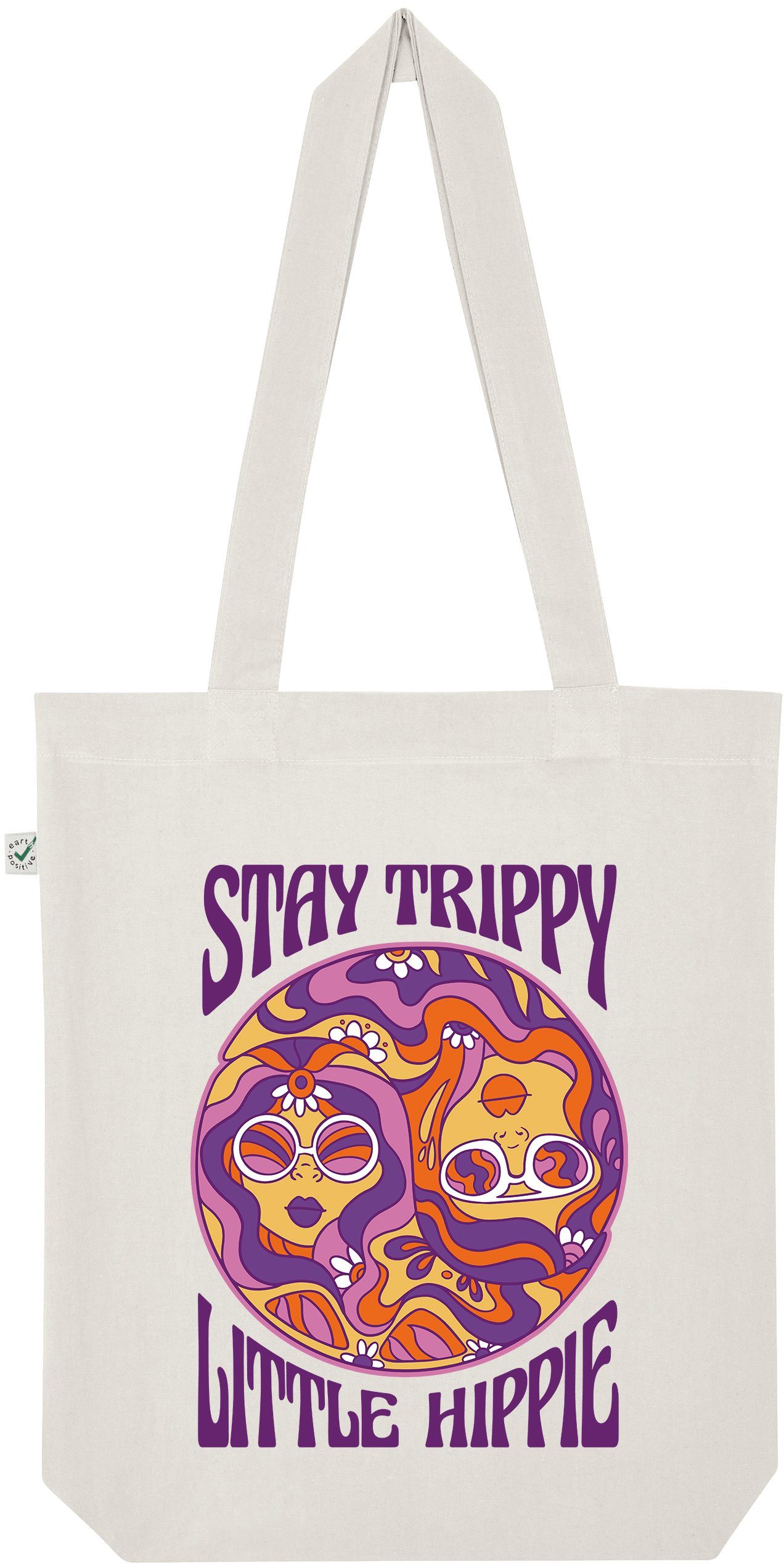 Youth Designz Tragetasche Stay Trippy Jutebeutel Tasche Lange Henkel, mit trendigem Print