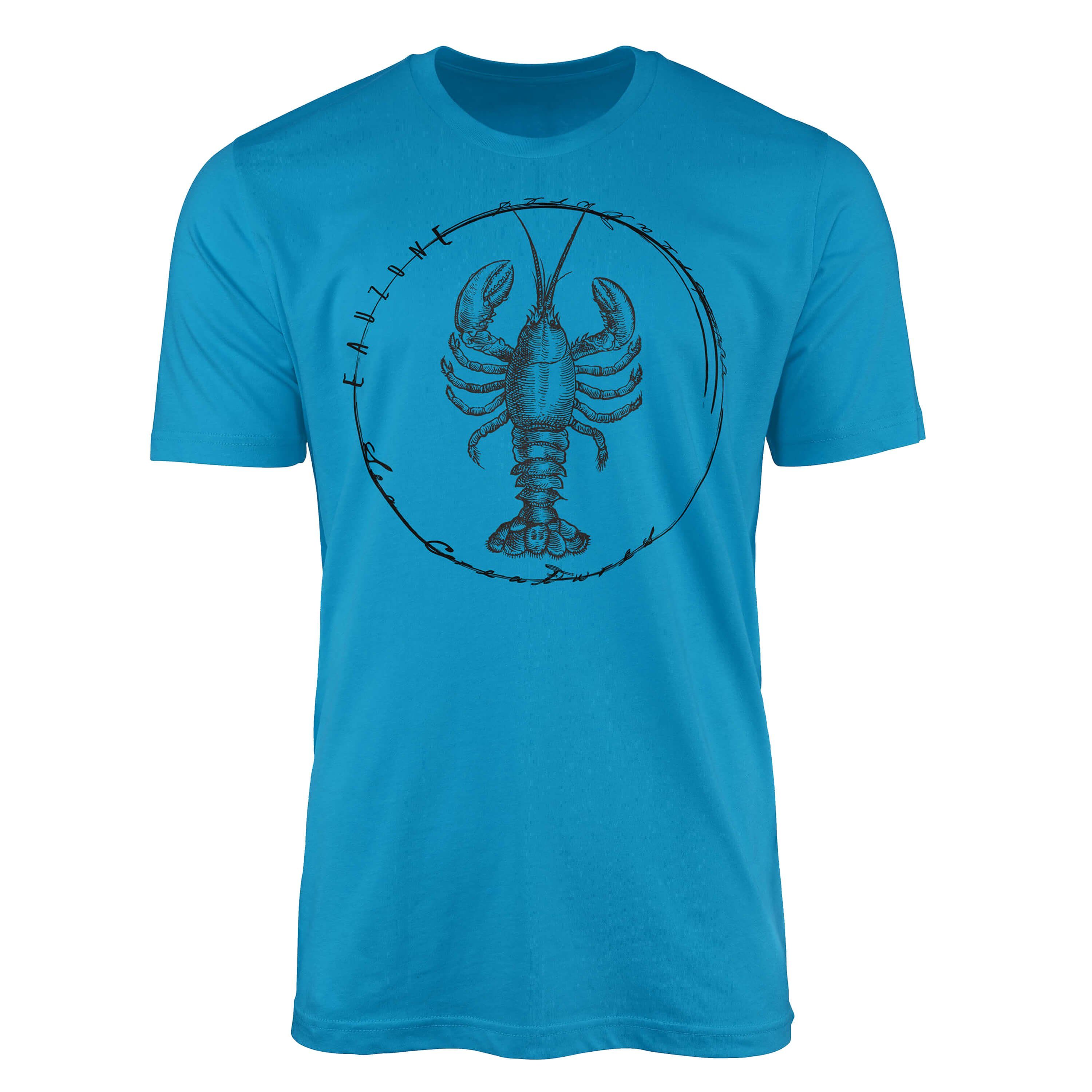 Sinus Art T-Shirt T-Shirt Tiefsee Fische - Serie: Sea Creatures, feine Struktur und sportlicher Schnitt / Sea 077 Atoll