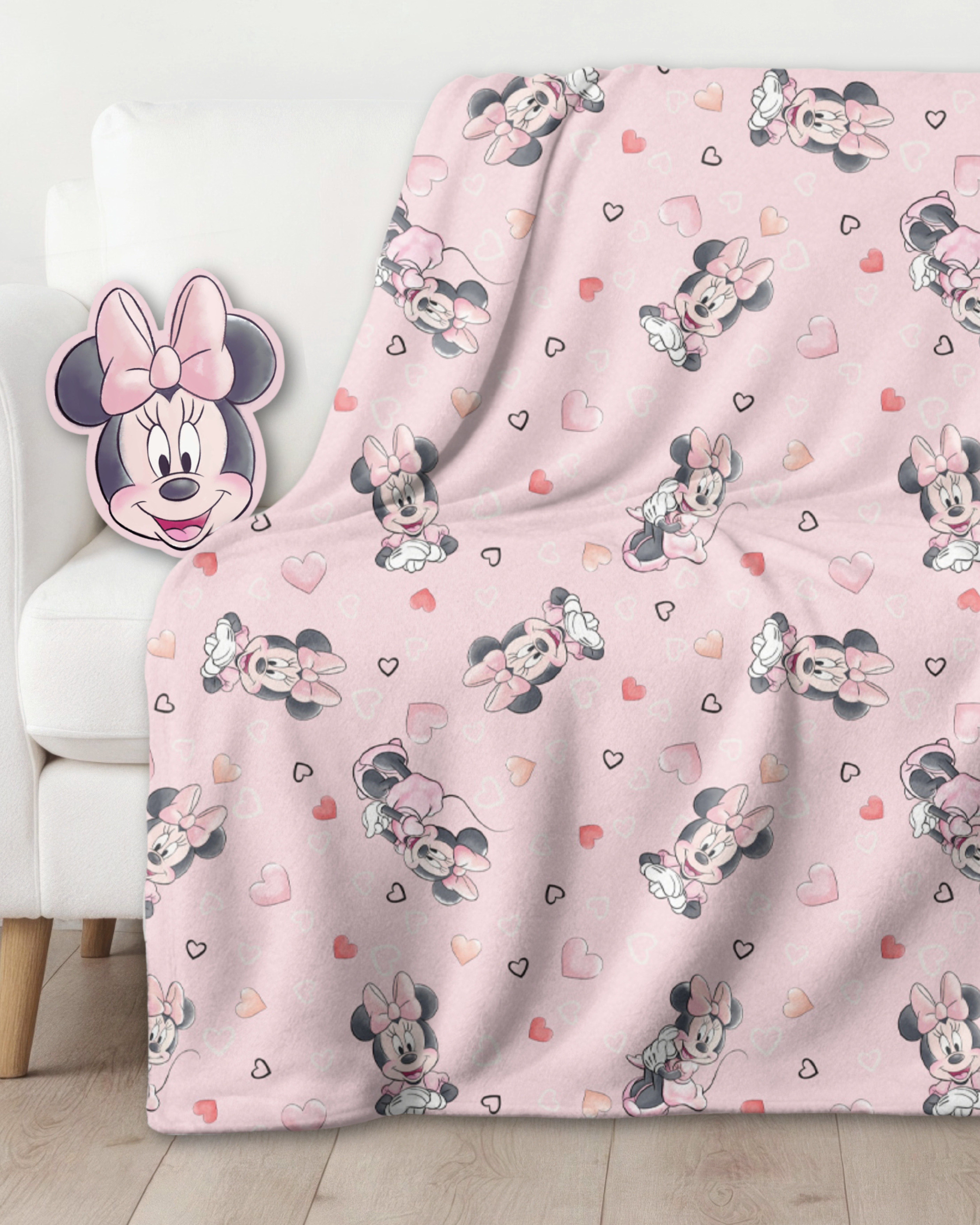Kinderdecke Minnie Maus Kuschelset, Decke und Kissen, Disney, MTOnlinehande günstig online kaufen
