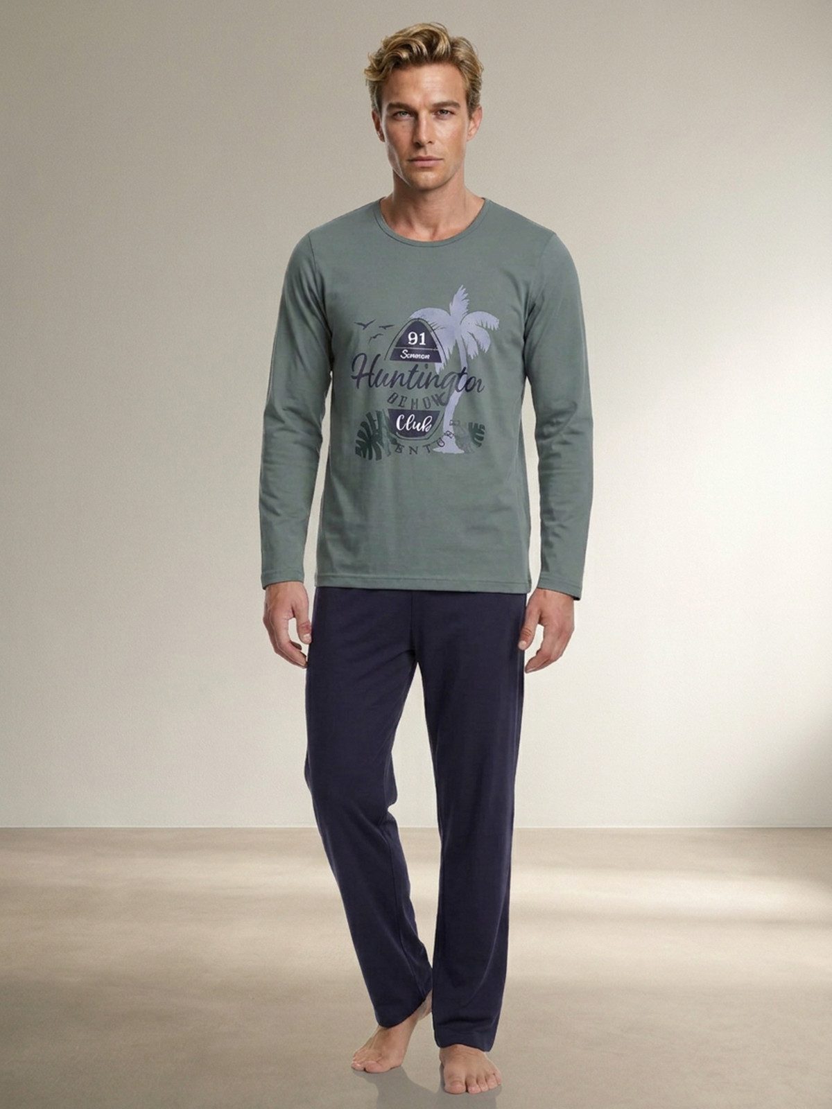 Henry Terre Pyjama Pyjama Set Langarm - Huntington Beach