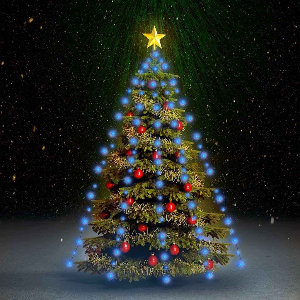 vidaXL Lichterschlauch Weihnachtsbaum-Lichternetz mit 180 LEDs Blau 180 cm