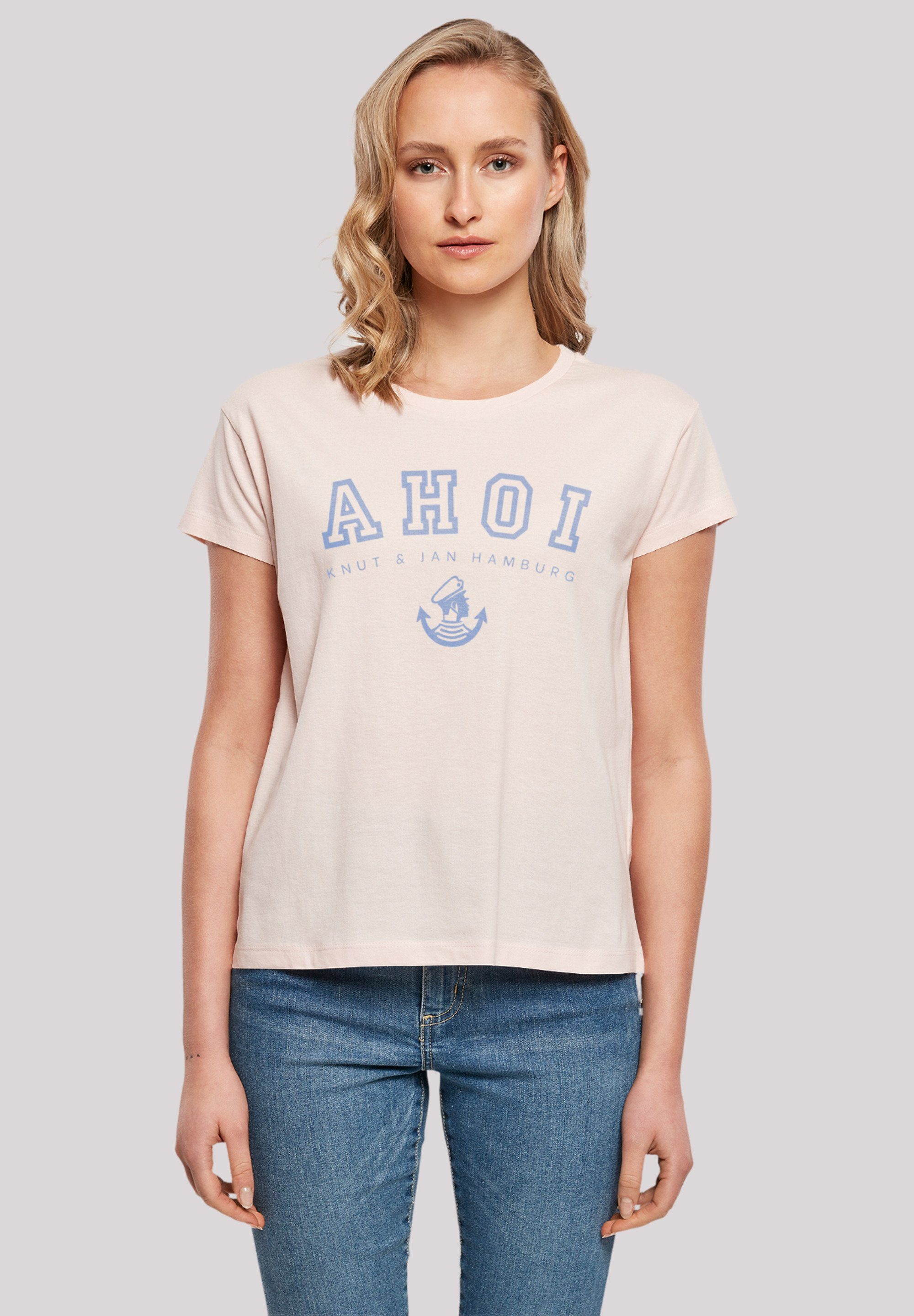 F4NT4STIC T-Shirt Hamburg und Print, Knut Ahoi hochwertige & Verarbeitung Perfekte Jan Passform