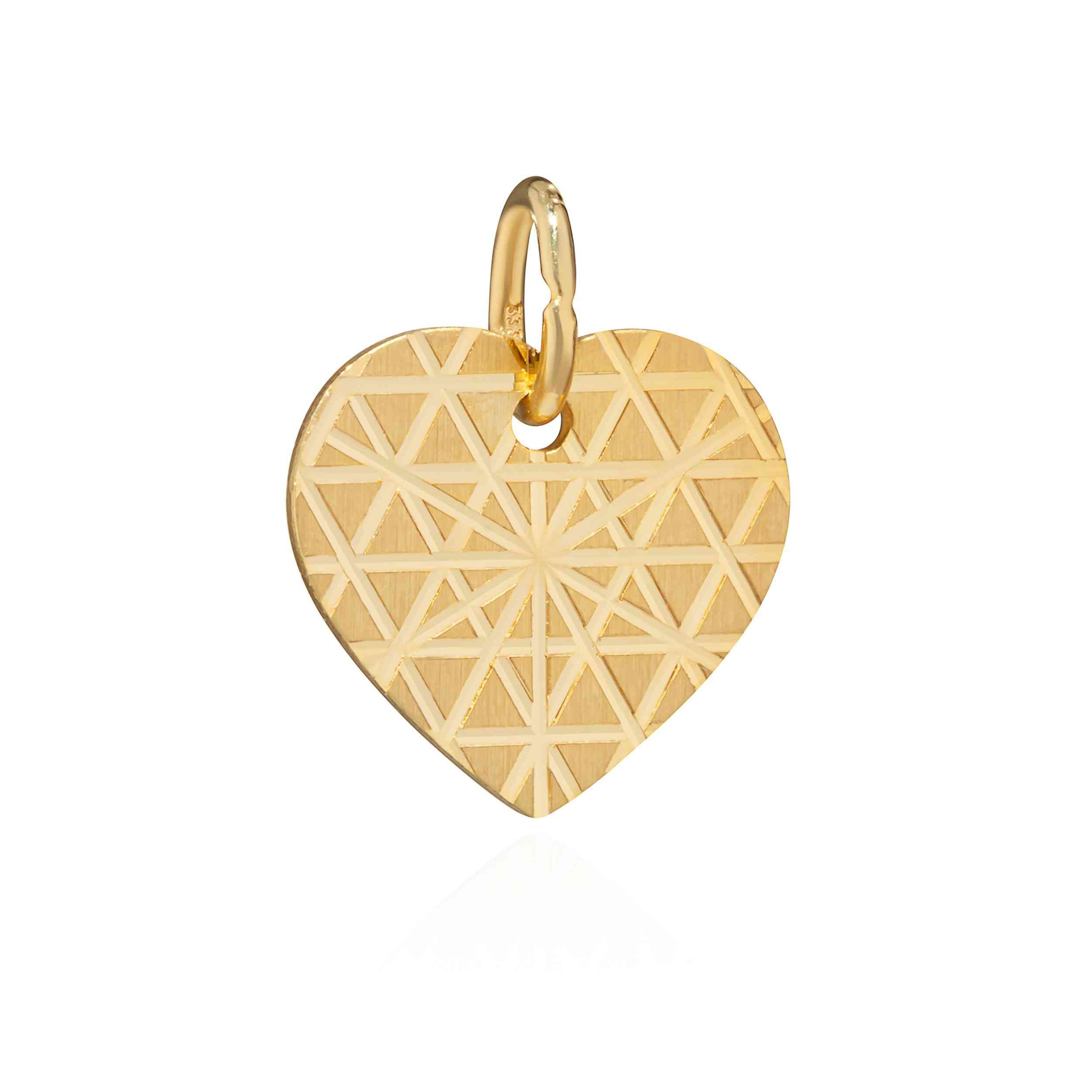 Kettenanhänger Herz – 333 Gelbgold 11,1x12mm mit Gravur