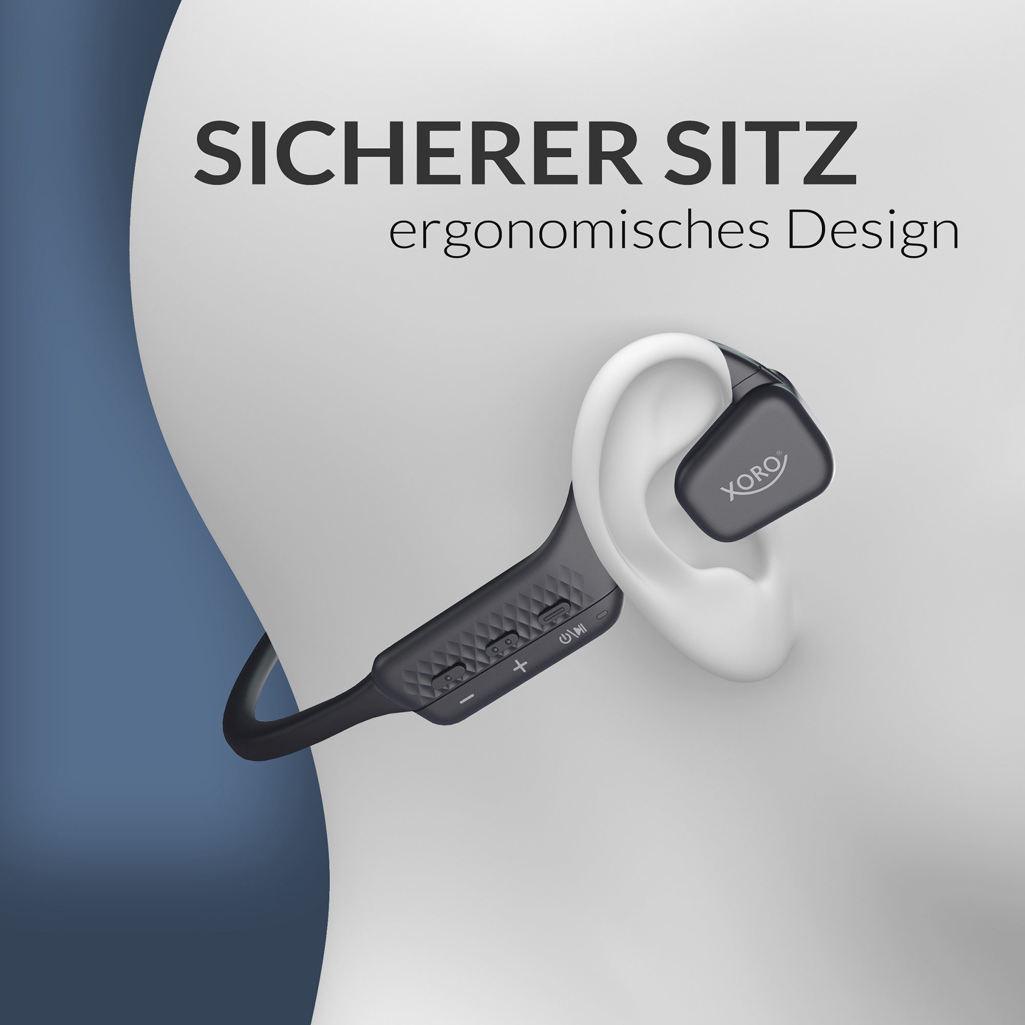 Xoro KHB 35 Open-Ear-Kopfhörer mit integriertem Akku In-Ear-Kopfhörer (Open‑Ear, Unterstützt, HFP, HSP, A2DP, Outdoor‑/Indoor‑Modus für optimierten Klang)