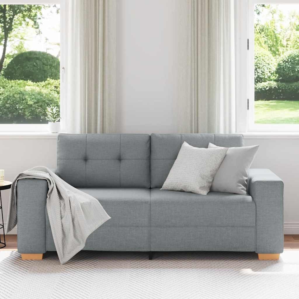 vidaXL Sofa Zweisitzer-Sofa Hellgrau 140 cm günstig online kaufen