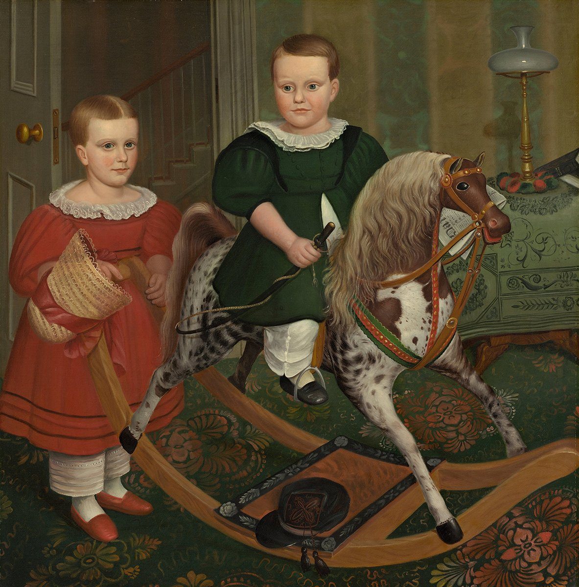Kunstdruck The Hobby Horse Robert Peckham Kinder Schaukelpferd Spielzeug Mädchen