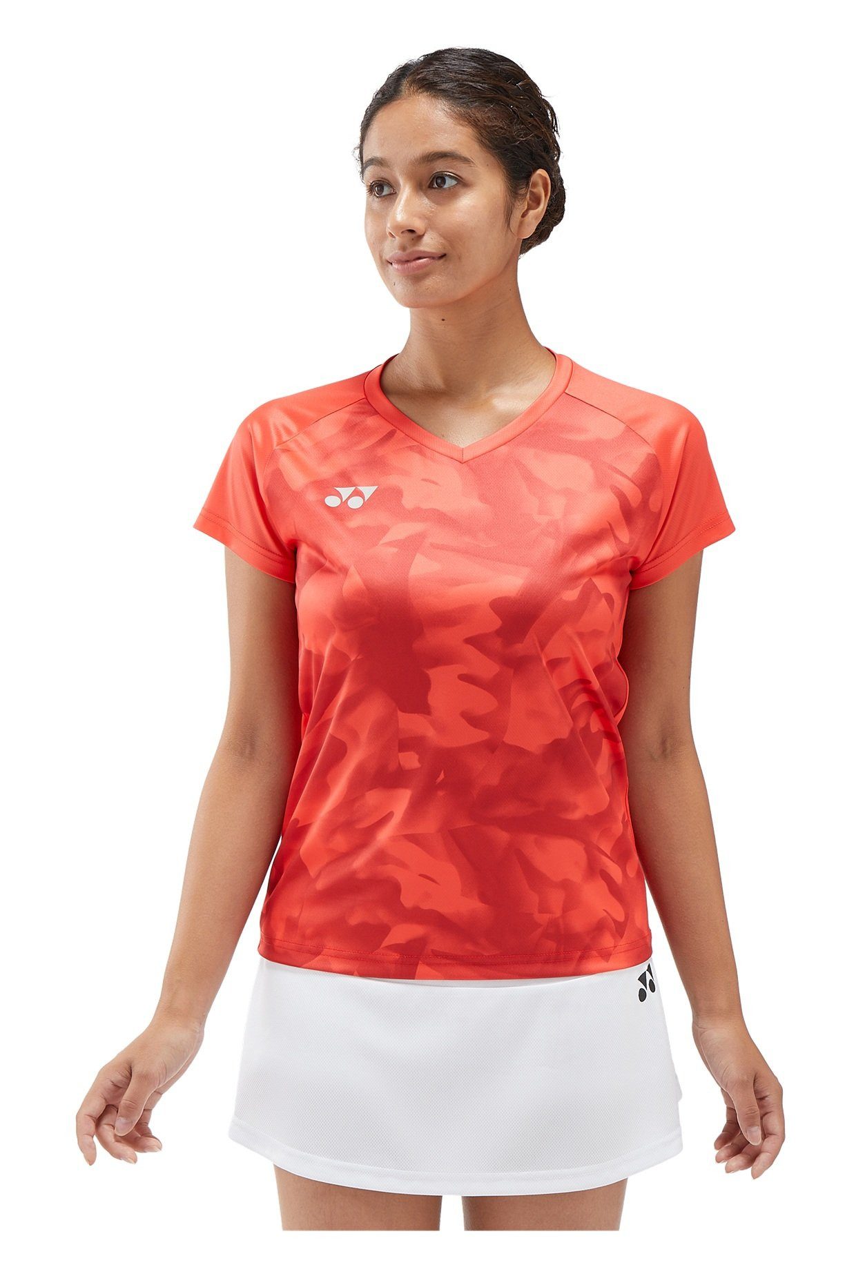 Yonex T-Shirt Crew Neck Club Team YW0033 (100% Polyester) 2025 rot Damen