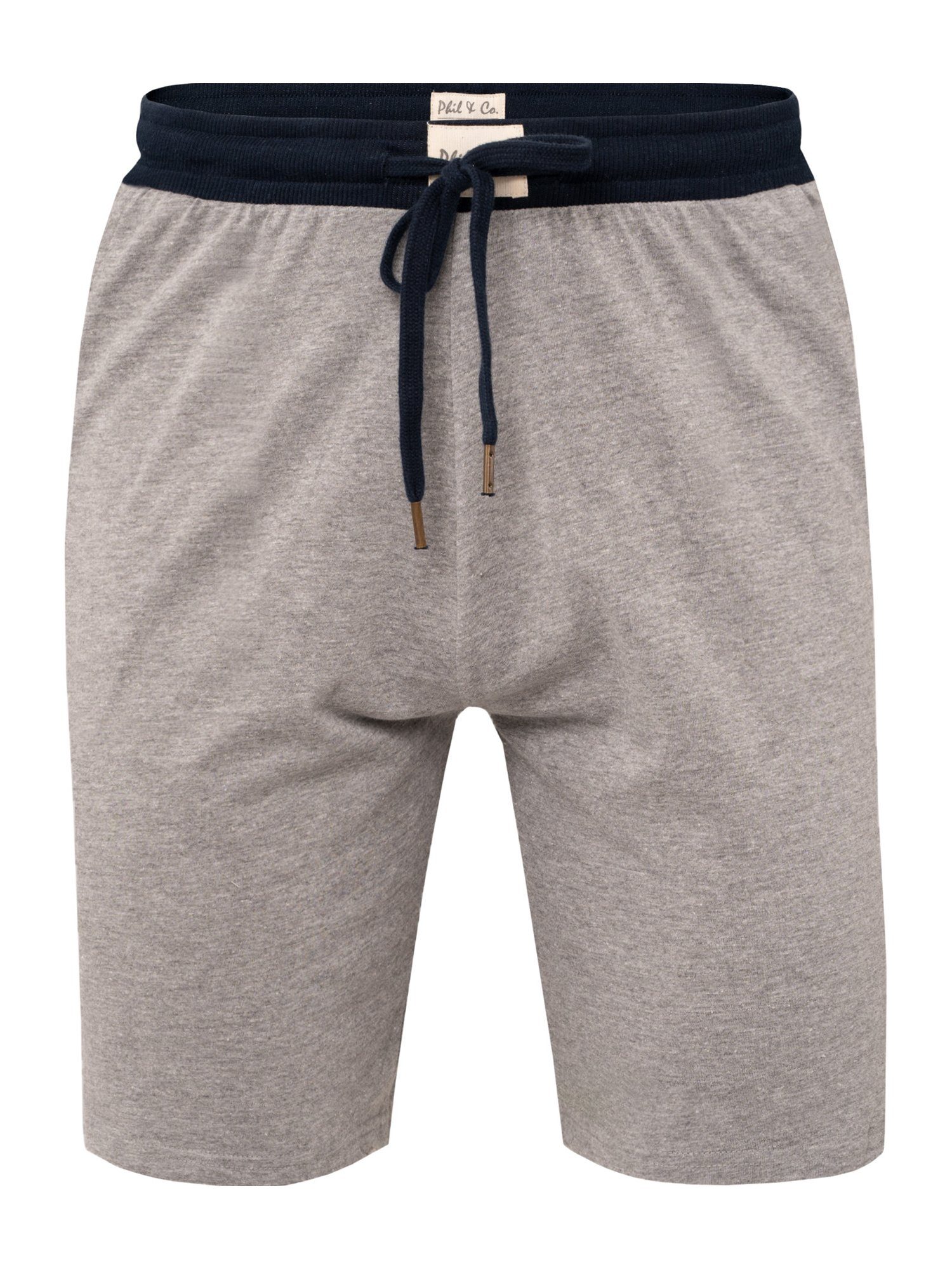 Pyjama & Shorty Co. Phil gestreift-grau