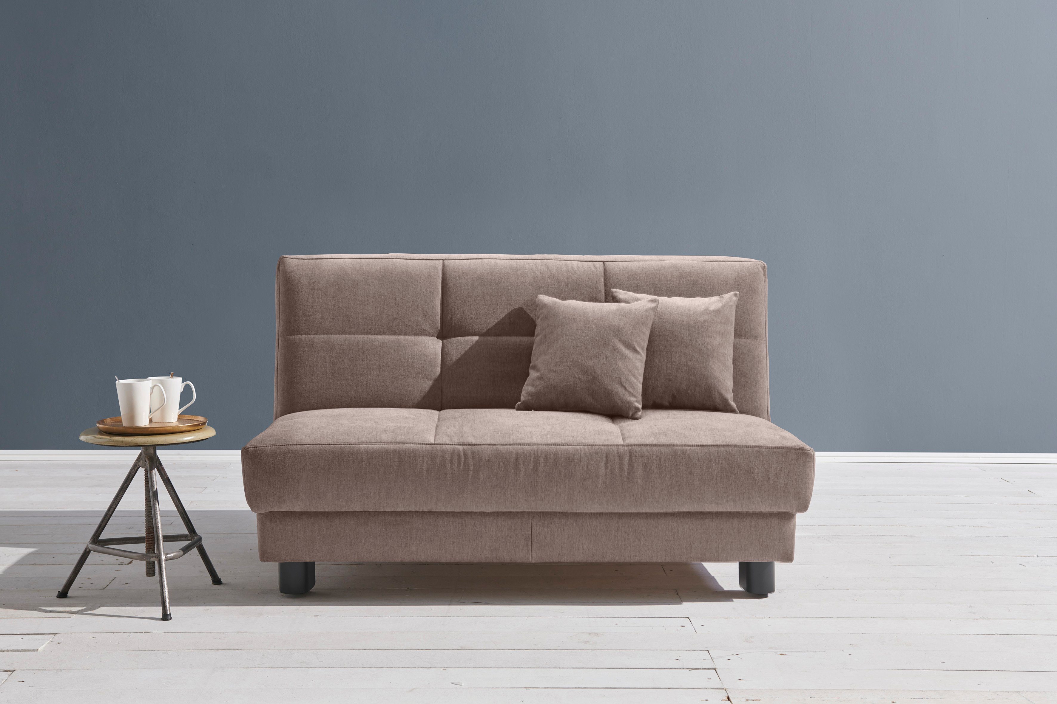 ell + Breite 145 schlamm Schlafsofa inkl. Zierkissen Tilda, cm, ell 2